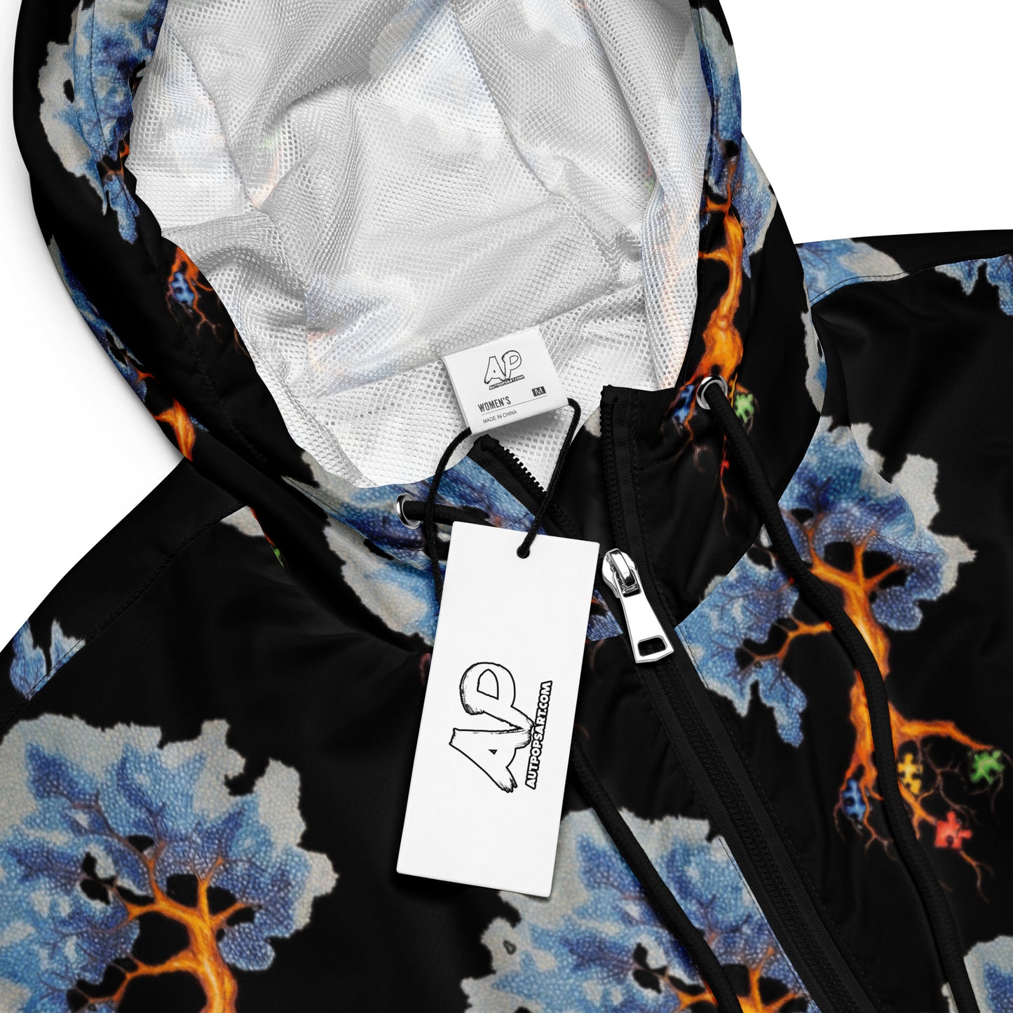 Autism Tree Women’s cropped windbreaker