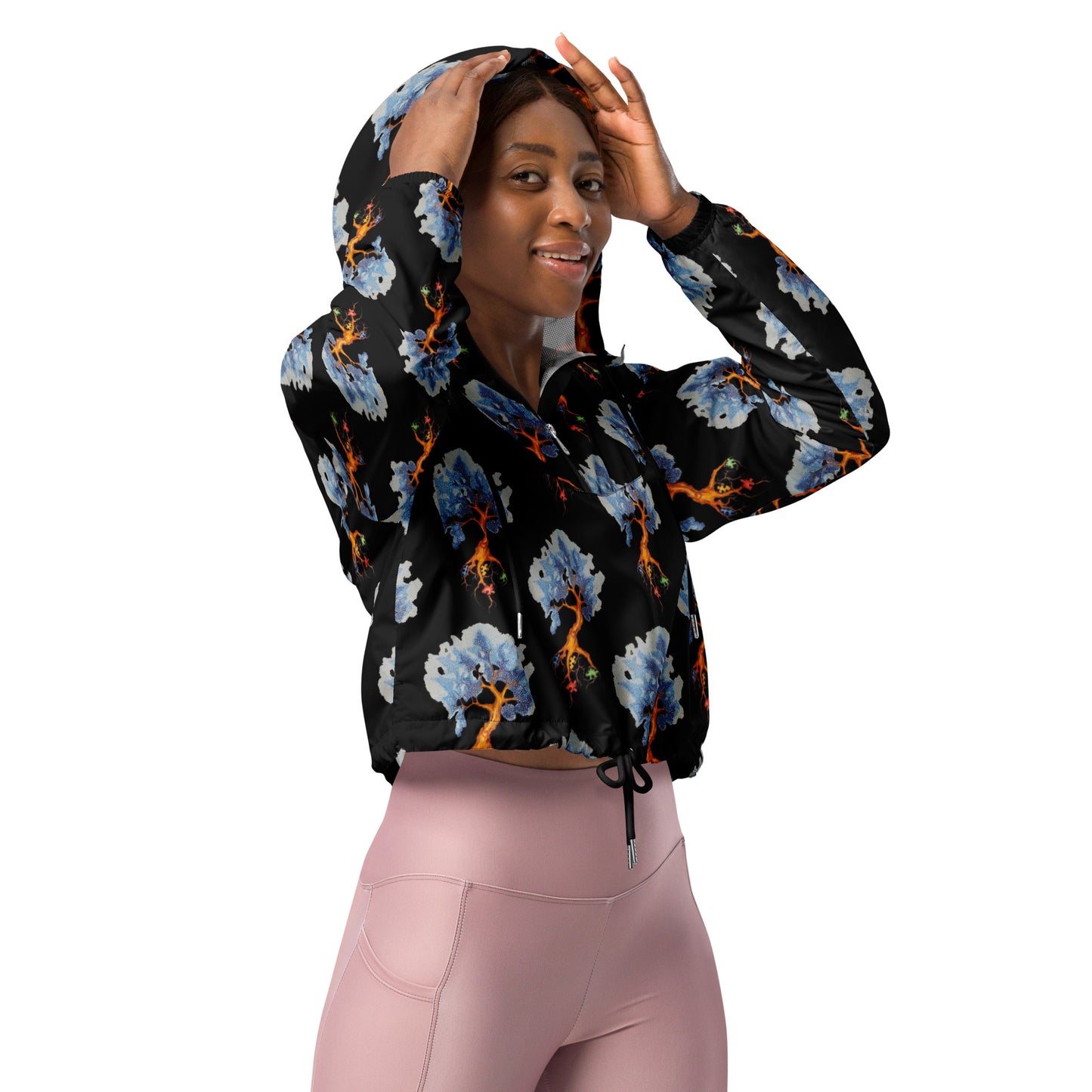 Autism Tree Women’s cropped windbreaker