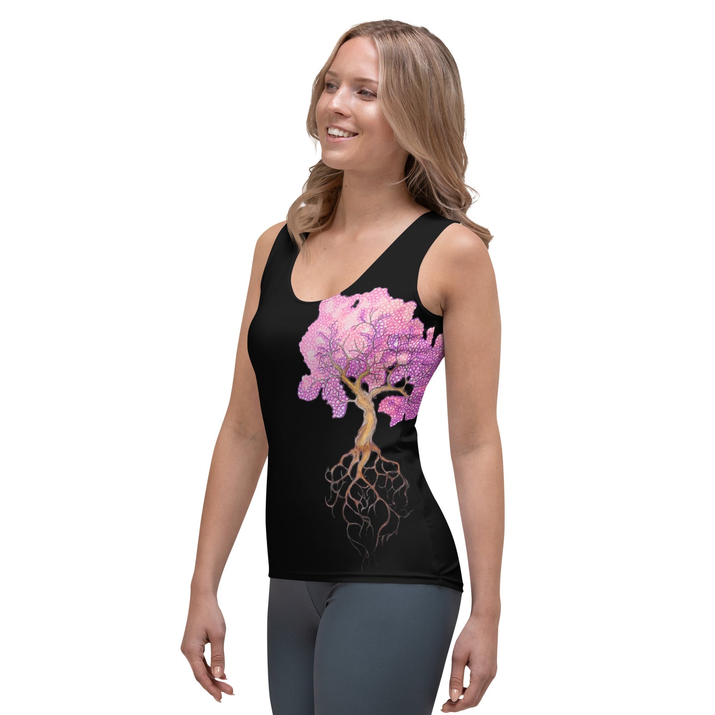 Cherry Blossom Sublimation Cut & Sew Tank Top
