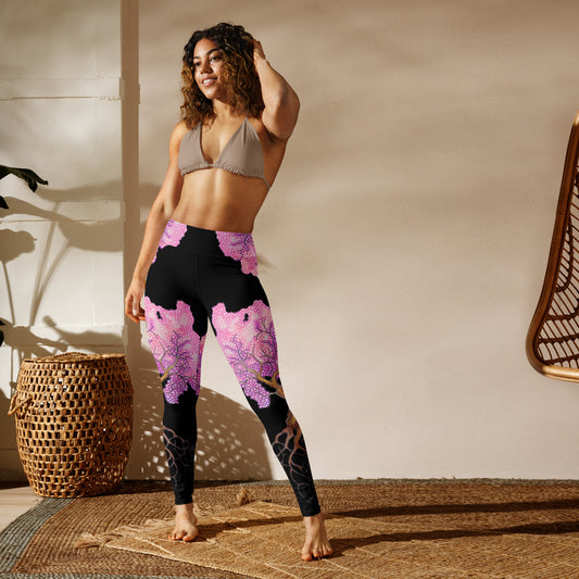 Cherry Blossom Yoga Leggings