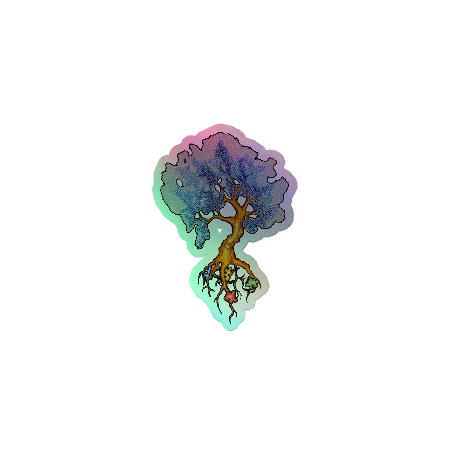 Autism Tree Holographic stickers