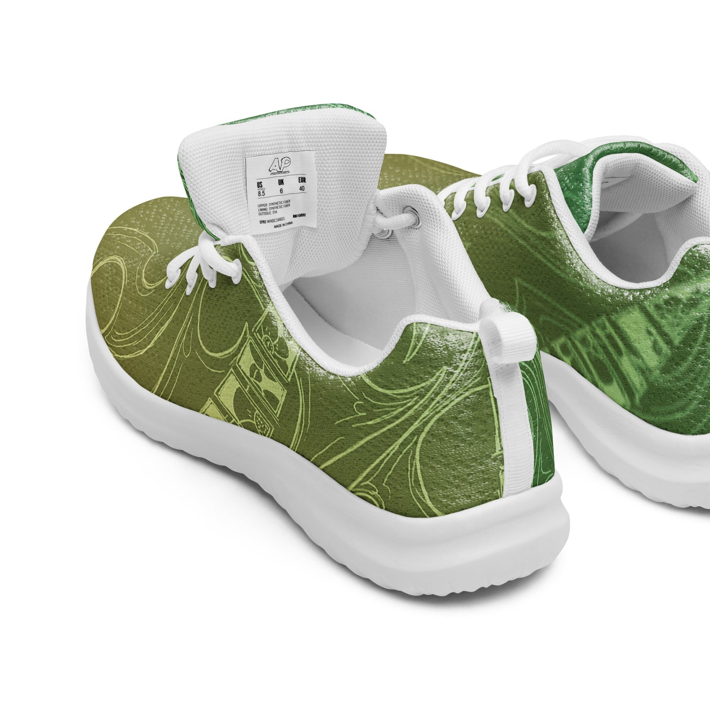 Flowers Gecko Green Men’s athletic shoes