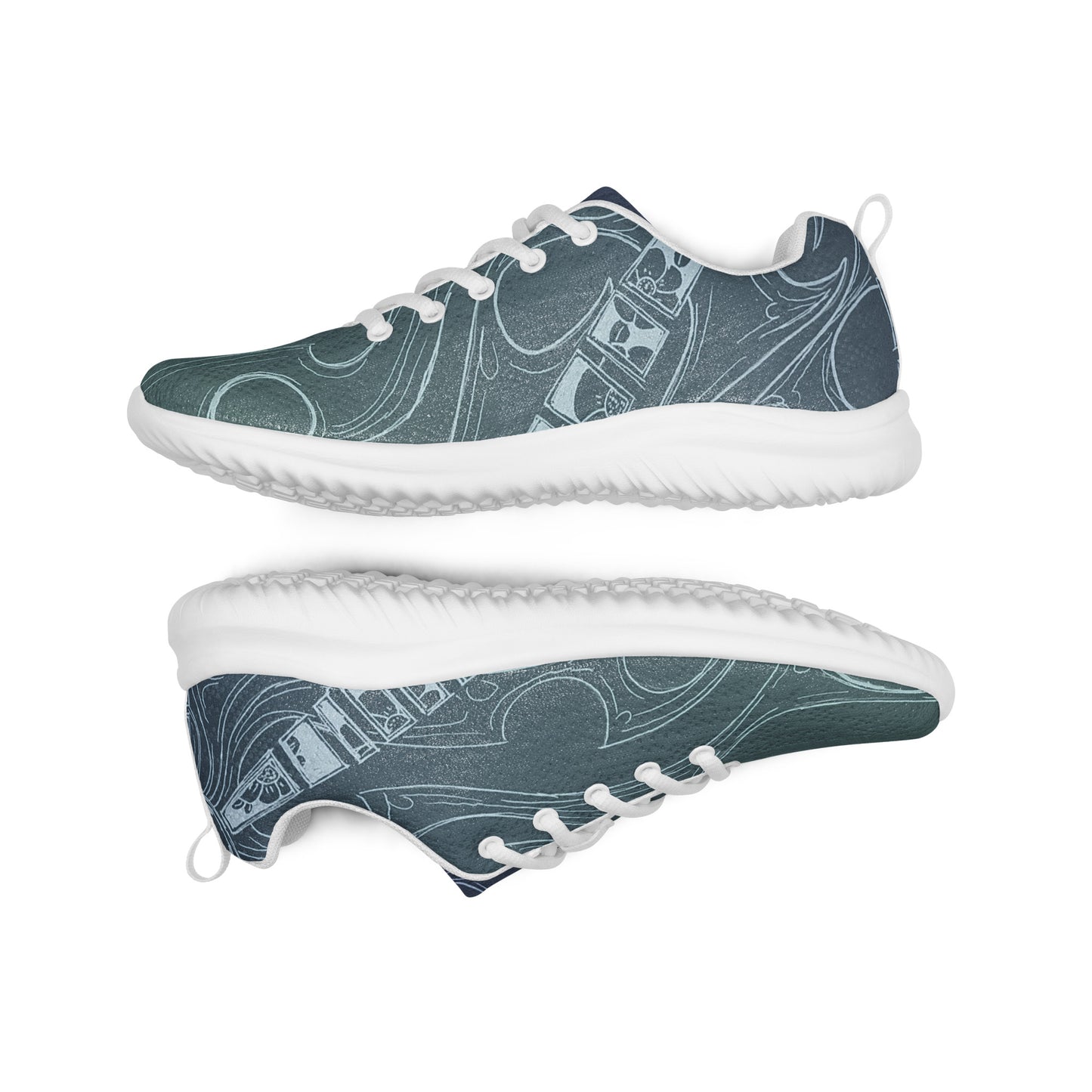 Flowers Slate Blue Men’s athletic shoes