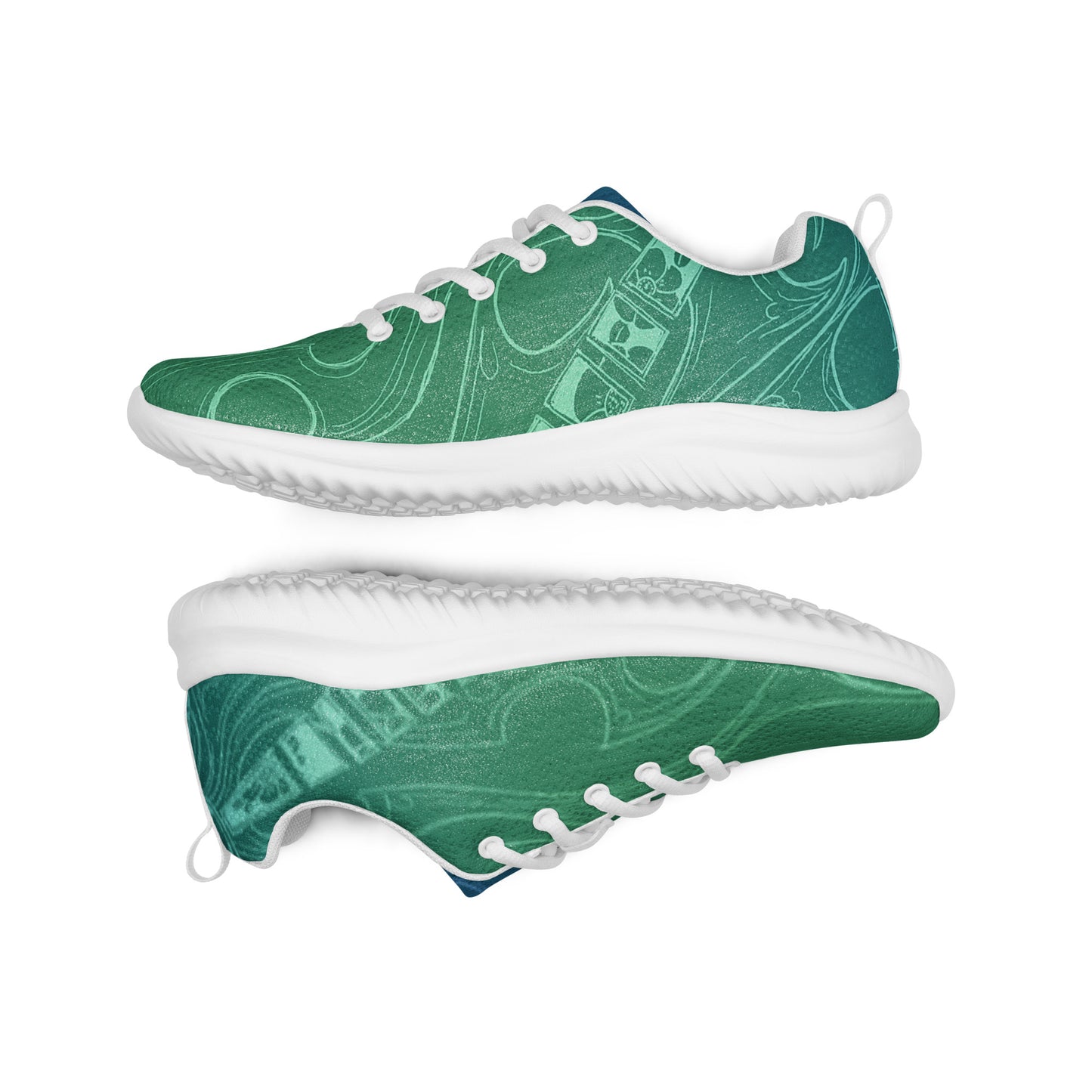 Flowers Ocean Blue Men’s athletic shoes