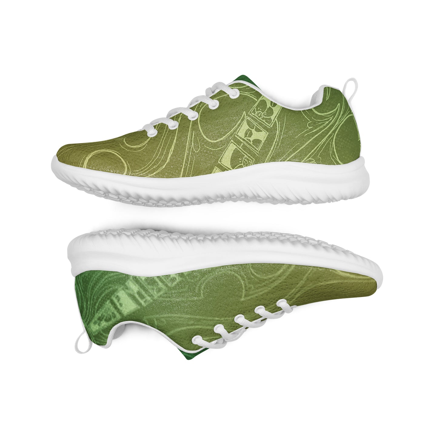 Flowers Gecko Green Men’s athletic shoes