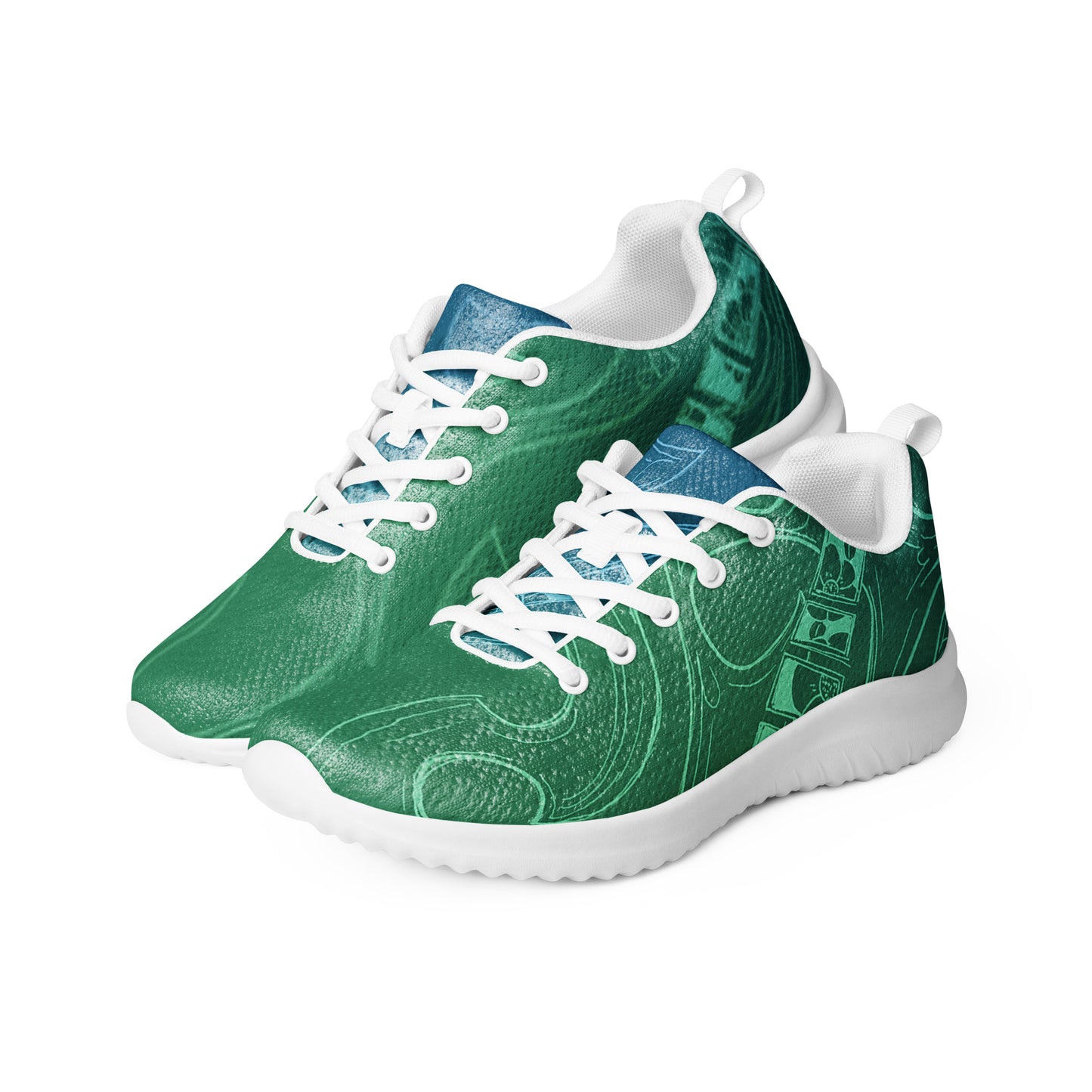 Flowers Ocean Blue Men’s athletic shoes