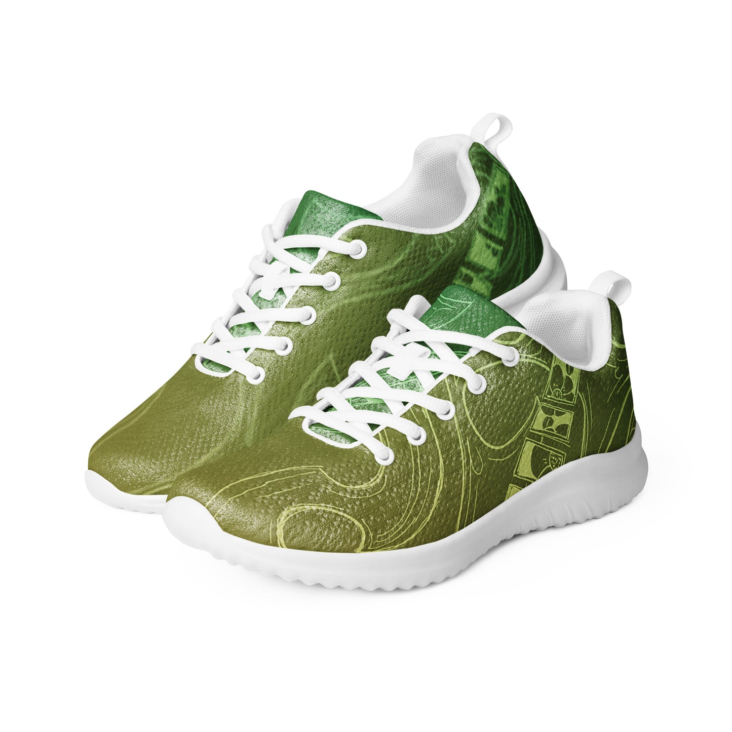 Flowers Gecko Green Men’s athletic shoes