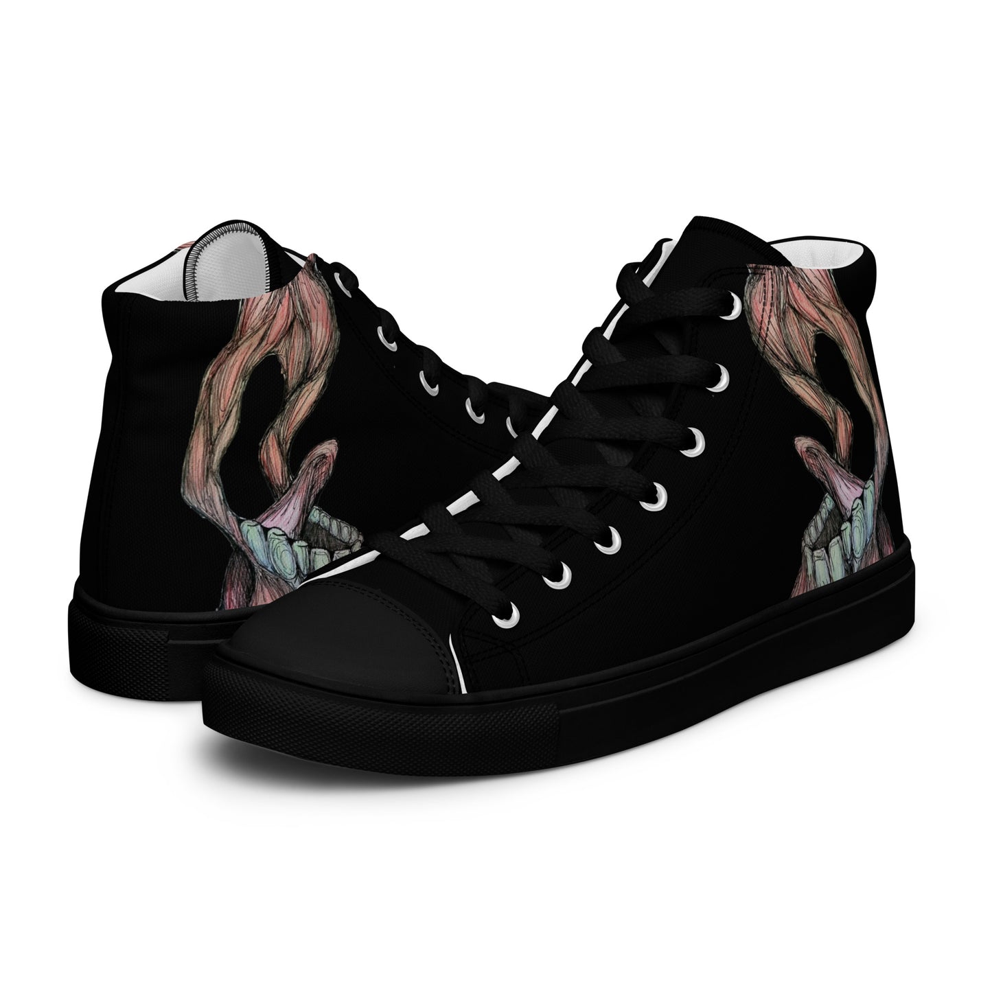 Scream Men’s high top canvas shoes