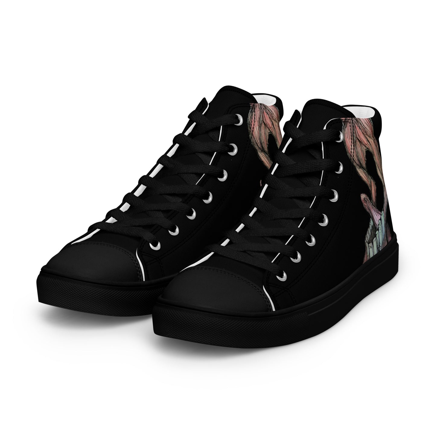 Scream Men’s high top canvas shoes