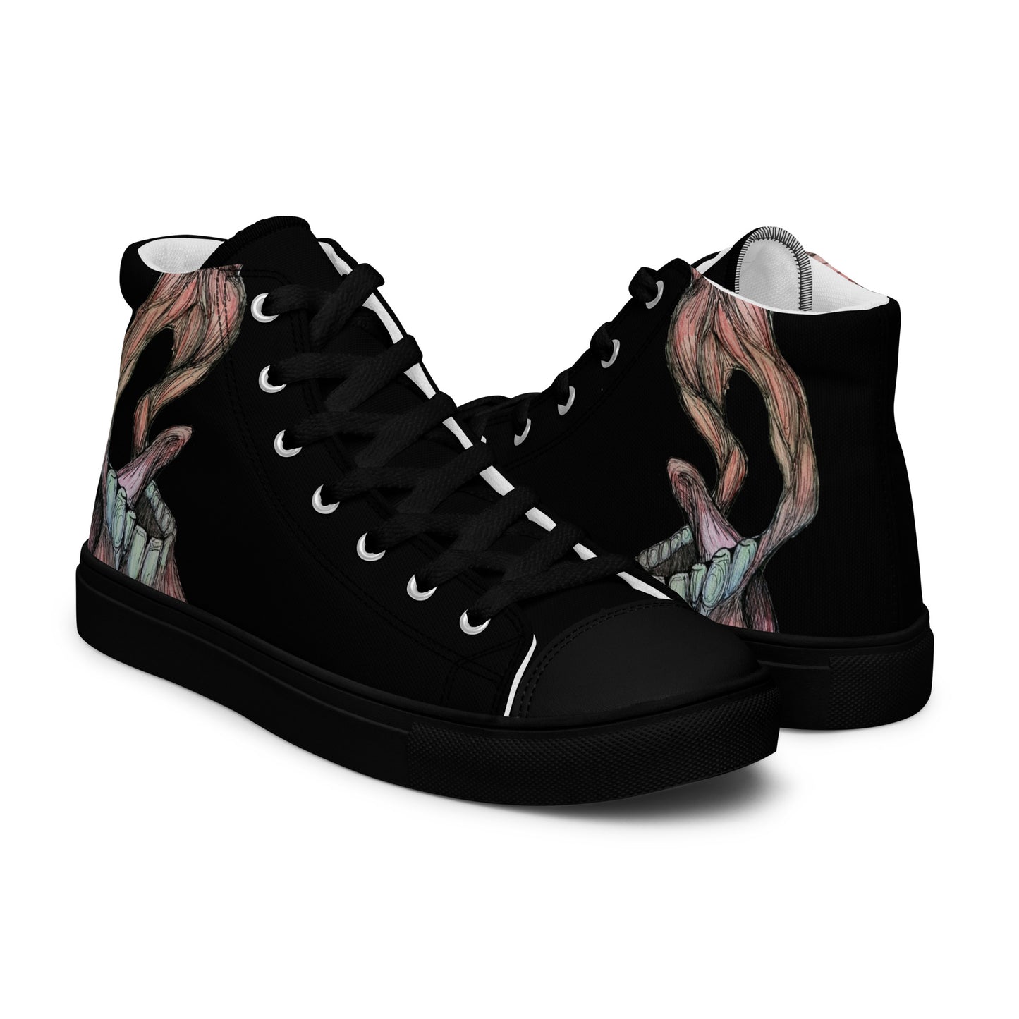 Scream Men’s high top canvas shoes