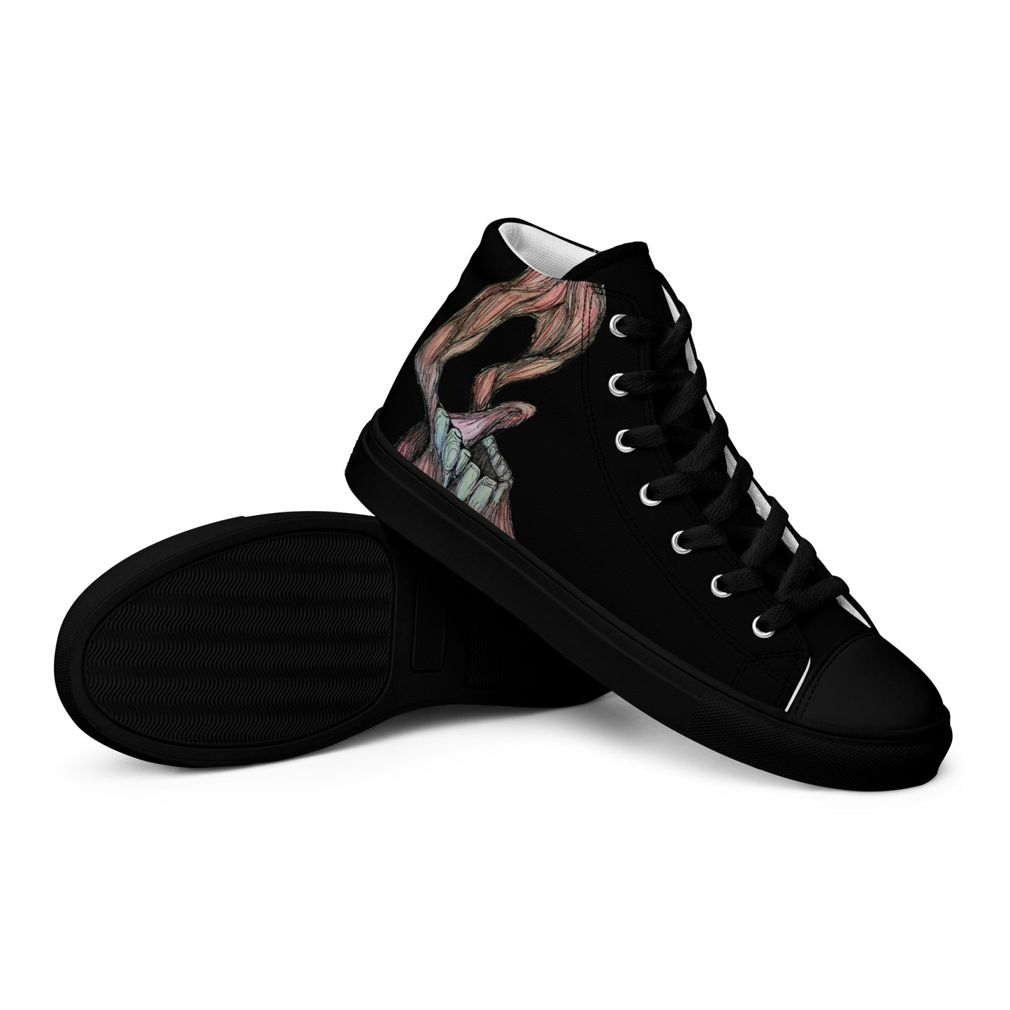 Scream Men’s high top canvas shoes