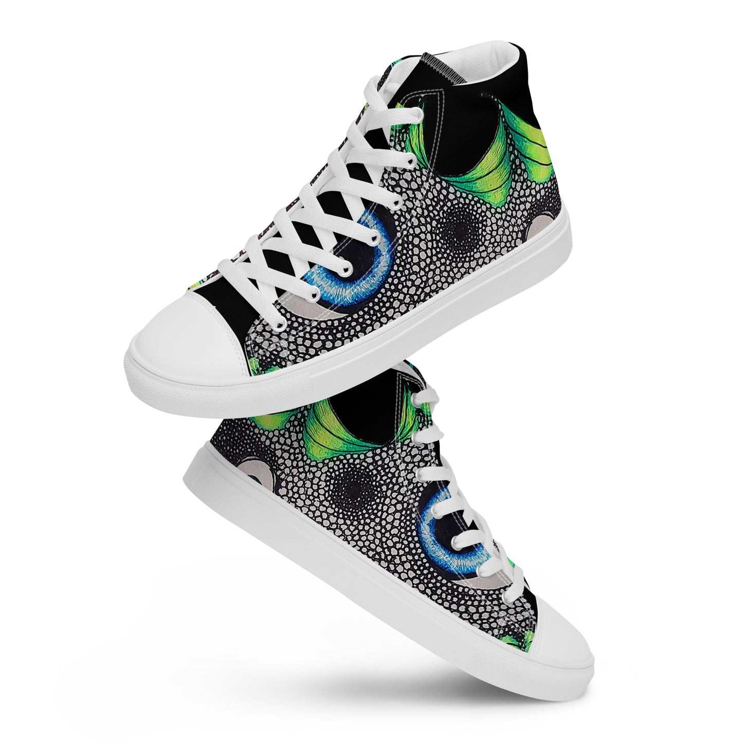 The Eyes Have It Men’s high top canvas shoes