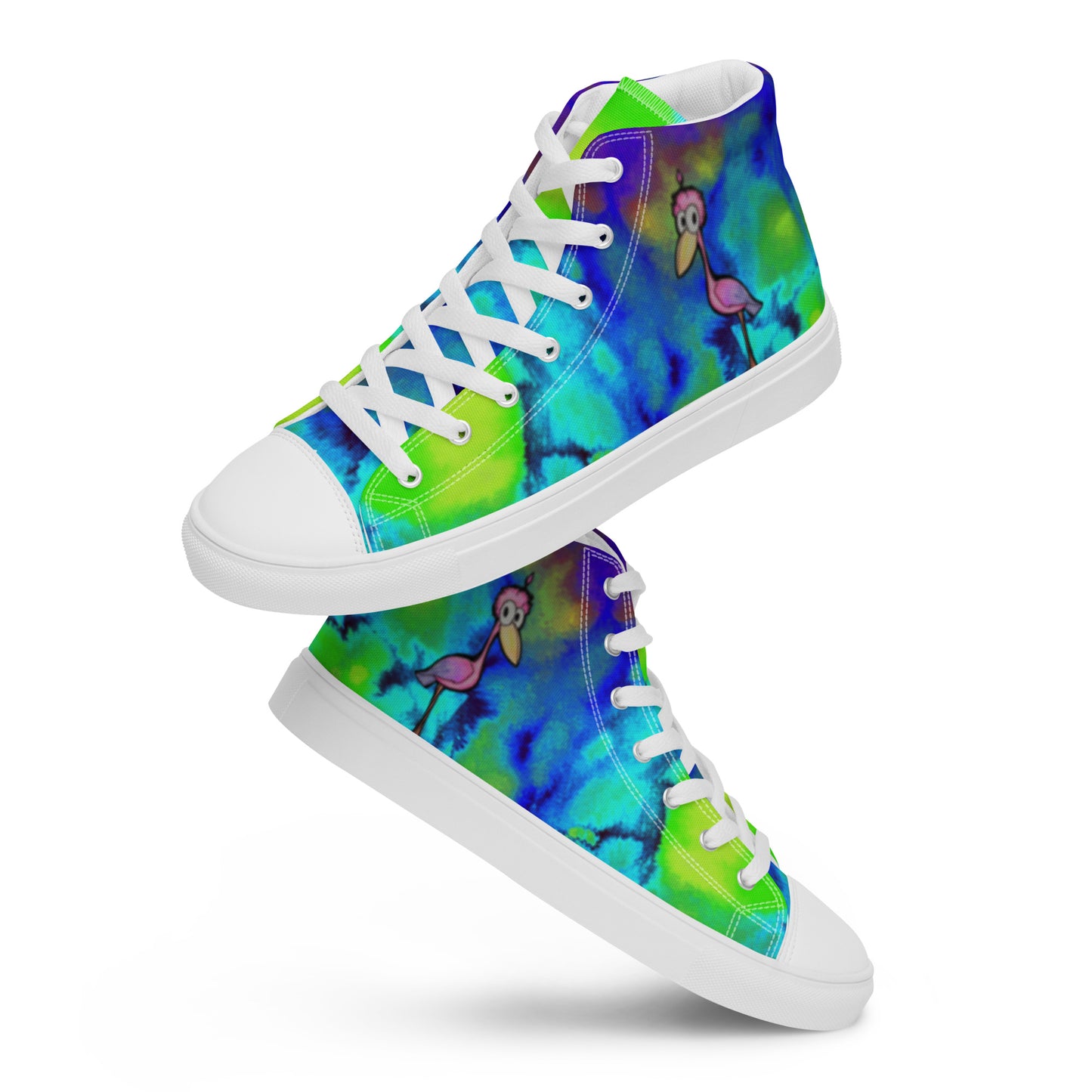 Abstract Meep Men’s high top canvas shoes