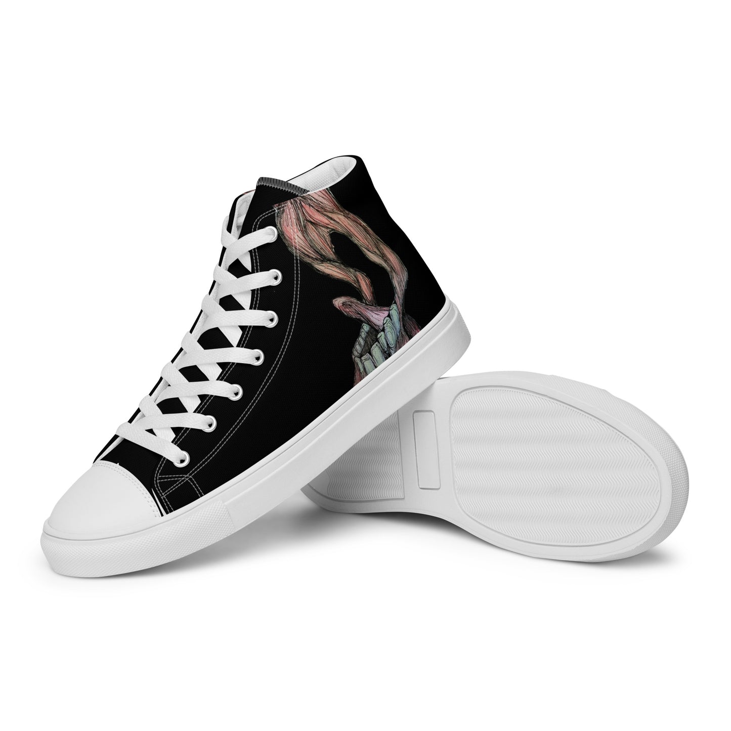 Scream Men’s high top canvas shoes