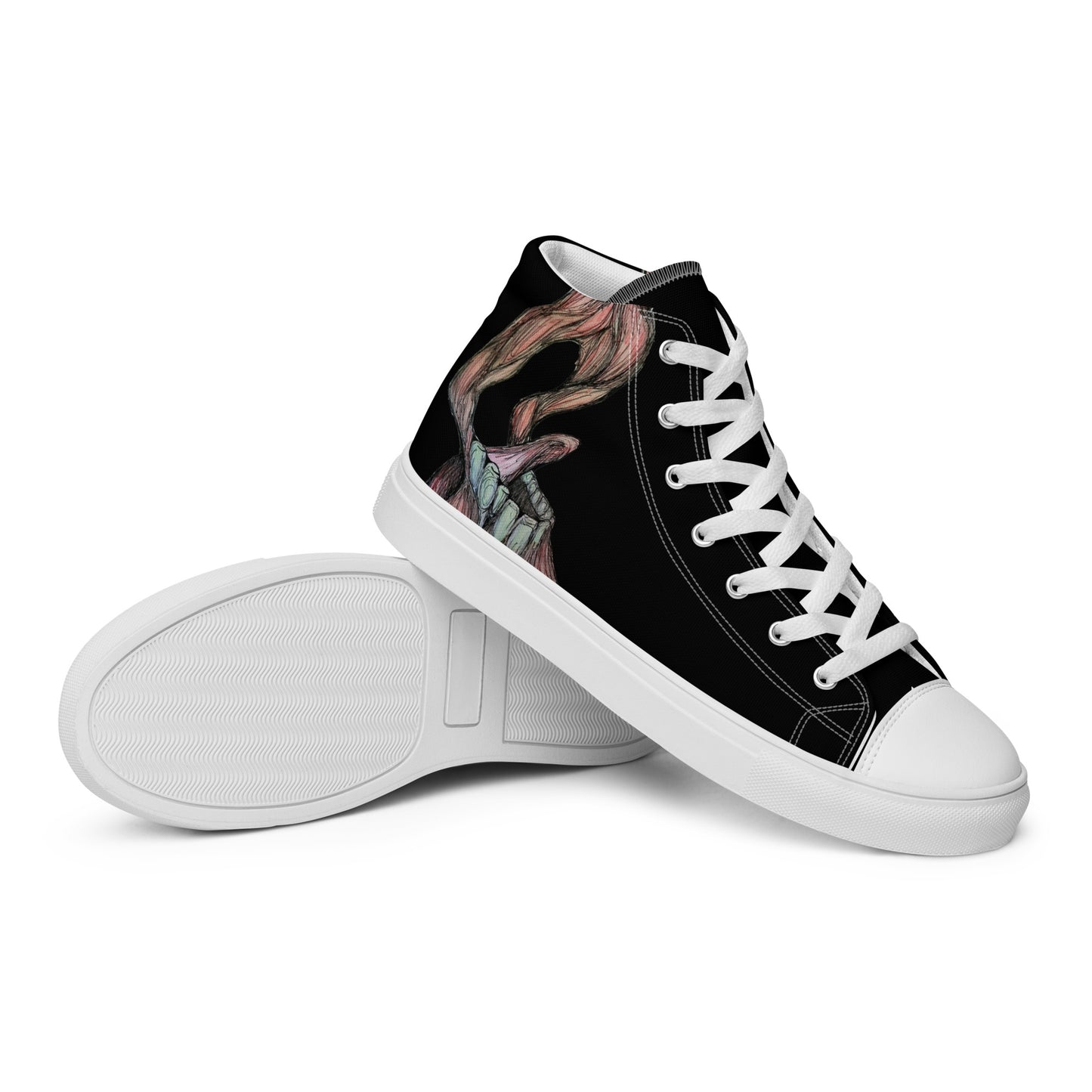 Scream Men’s high top canvas shoes