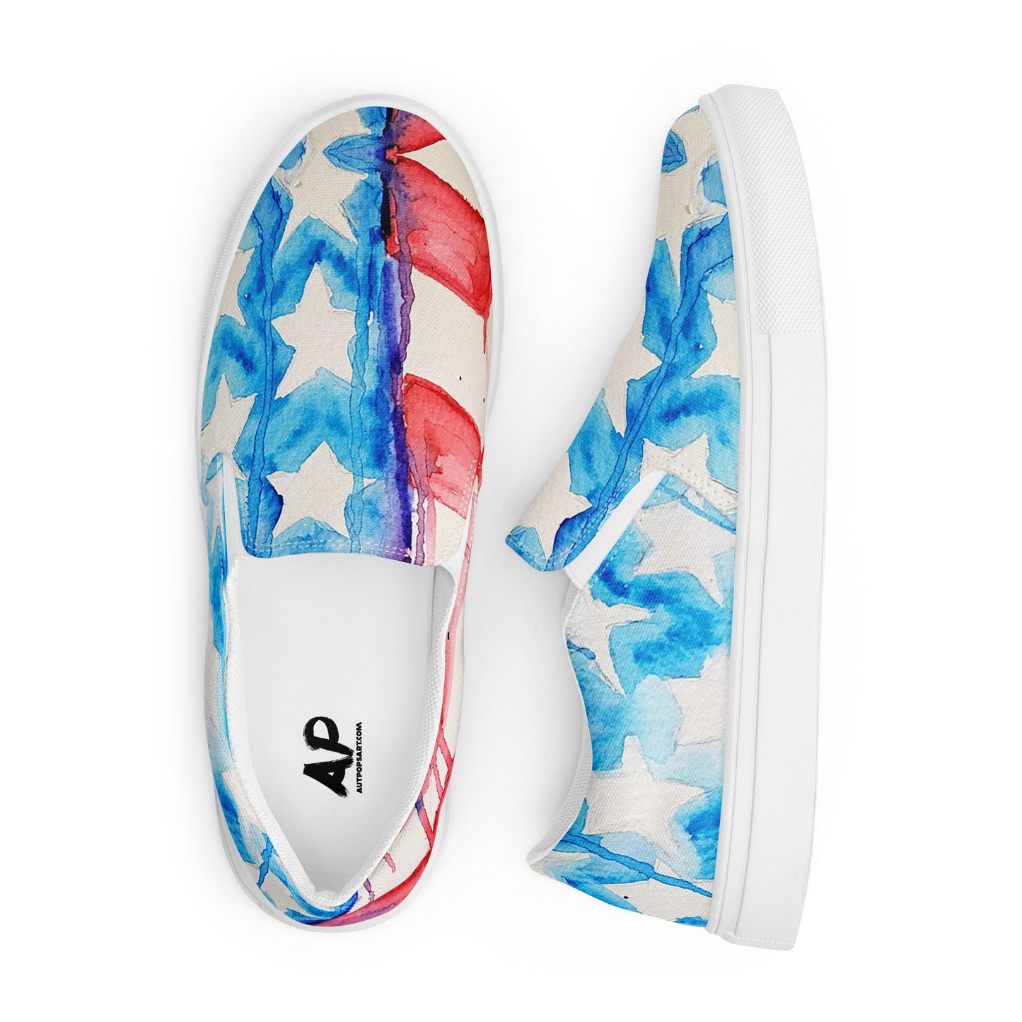 Bleeding Flag Men’s slip-on canvas shoes