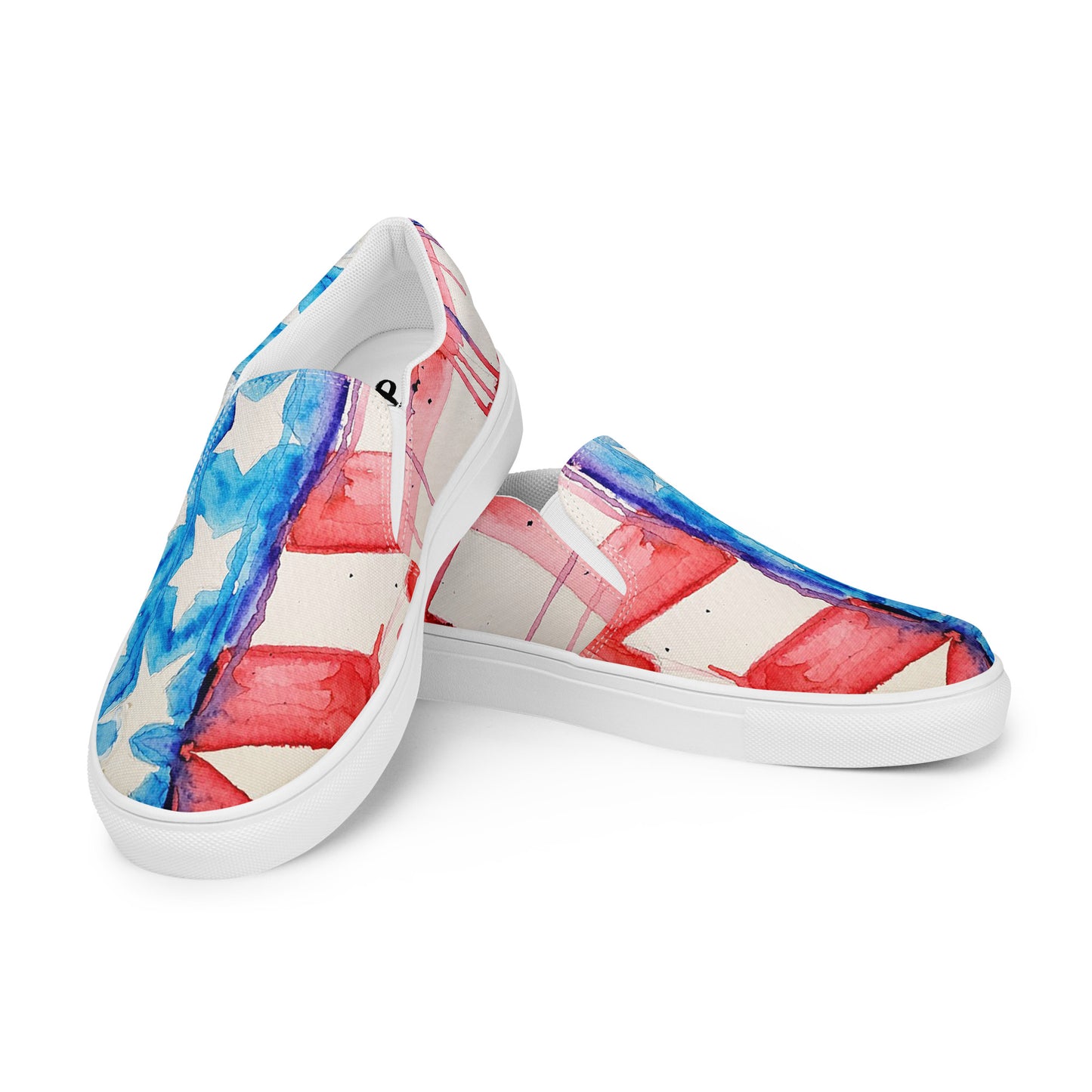 Bleeding Flag Men’s slip-on canvas shoes