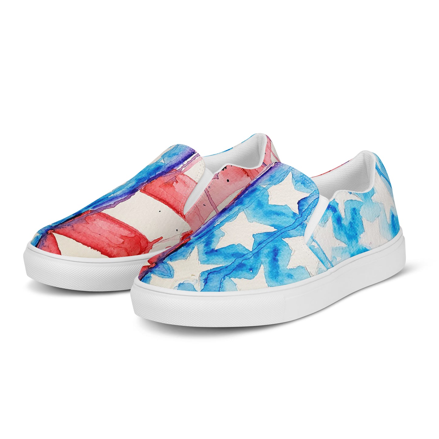 Bleeding Flag Men’s slip-on canvas shoes