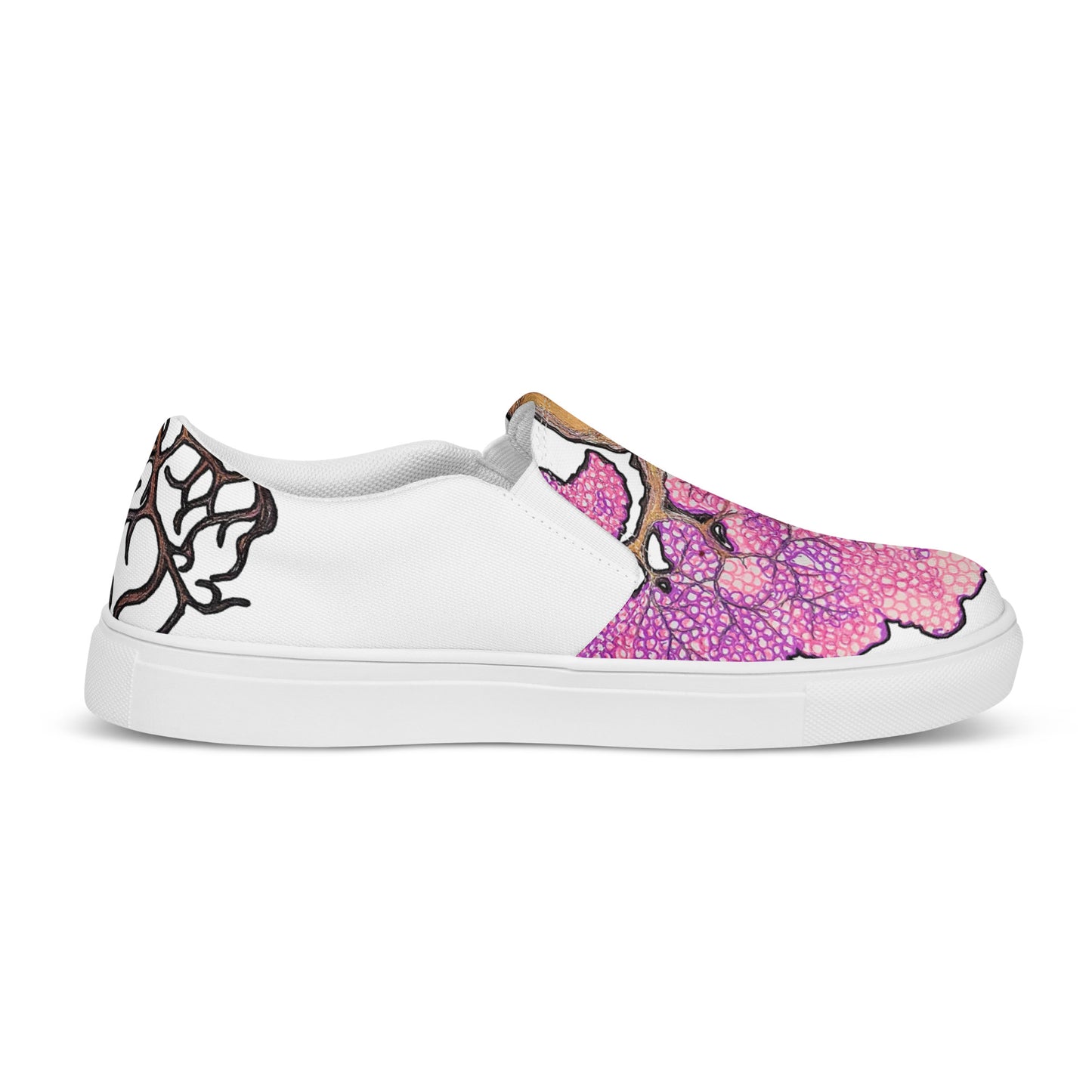 Cherry Blossom Men’s slip-on canvas shoes