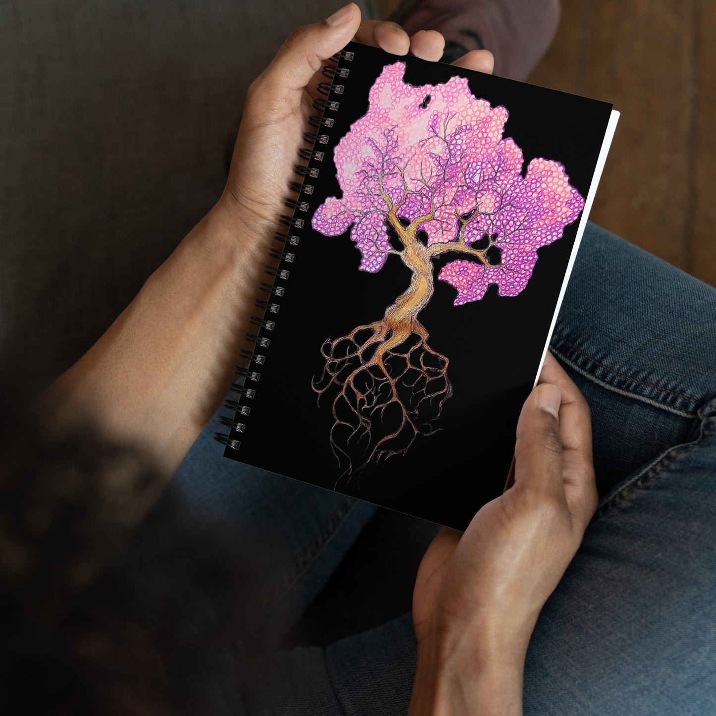 Cherry Blossom Spiral notebook