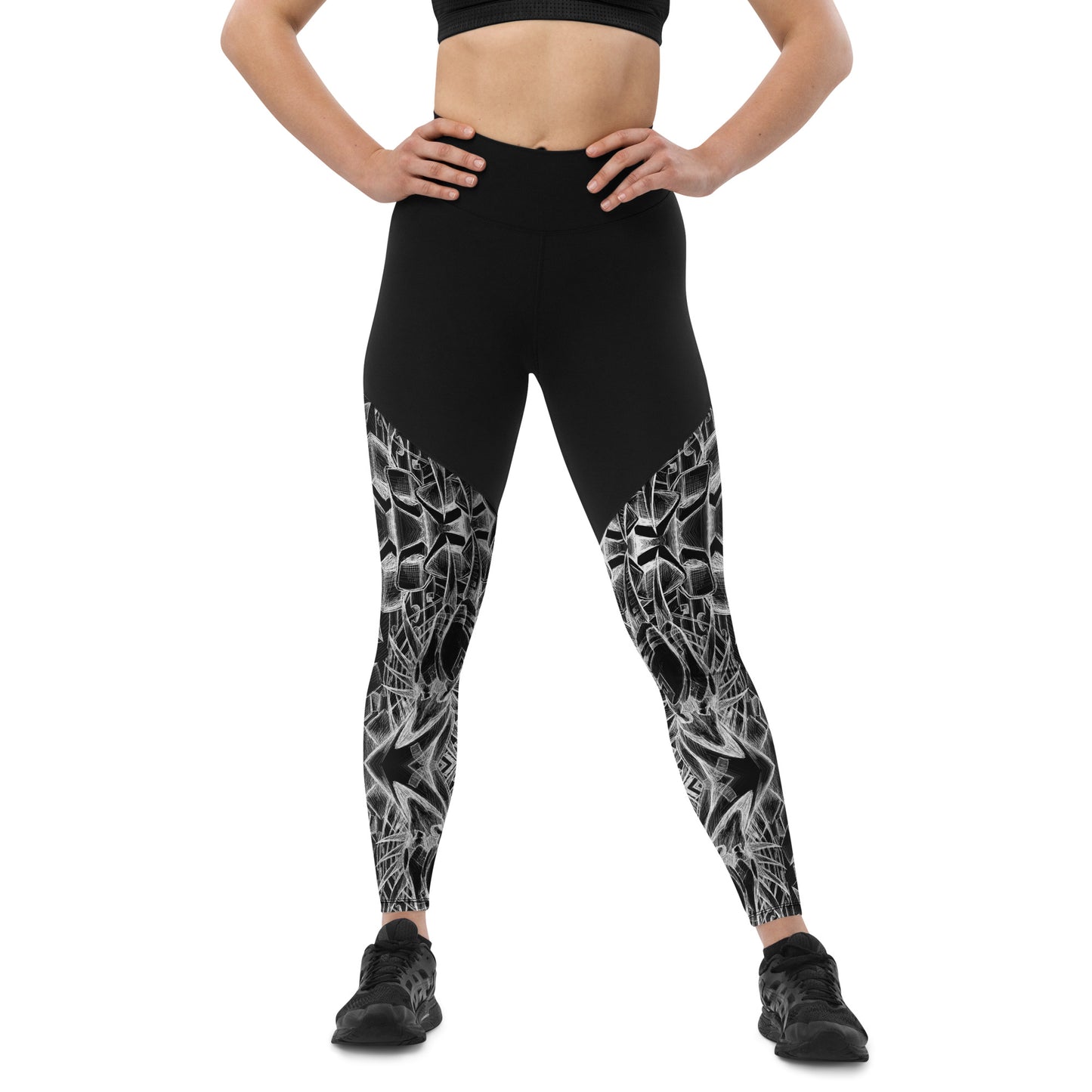 Inverted Sketch Sports Leggings