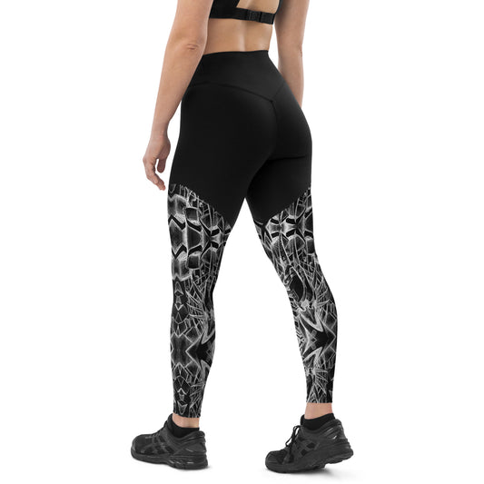 Inverted Sketch Sports Leggings