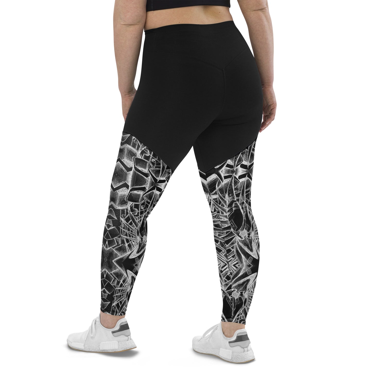 Inverted Sketch Sports Leggings