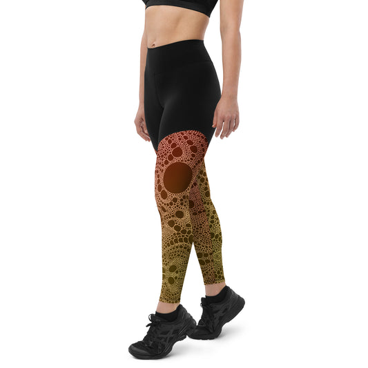 Lost In Circles Sunrise Sports Leggings