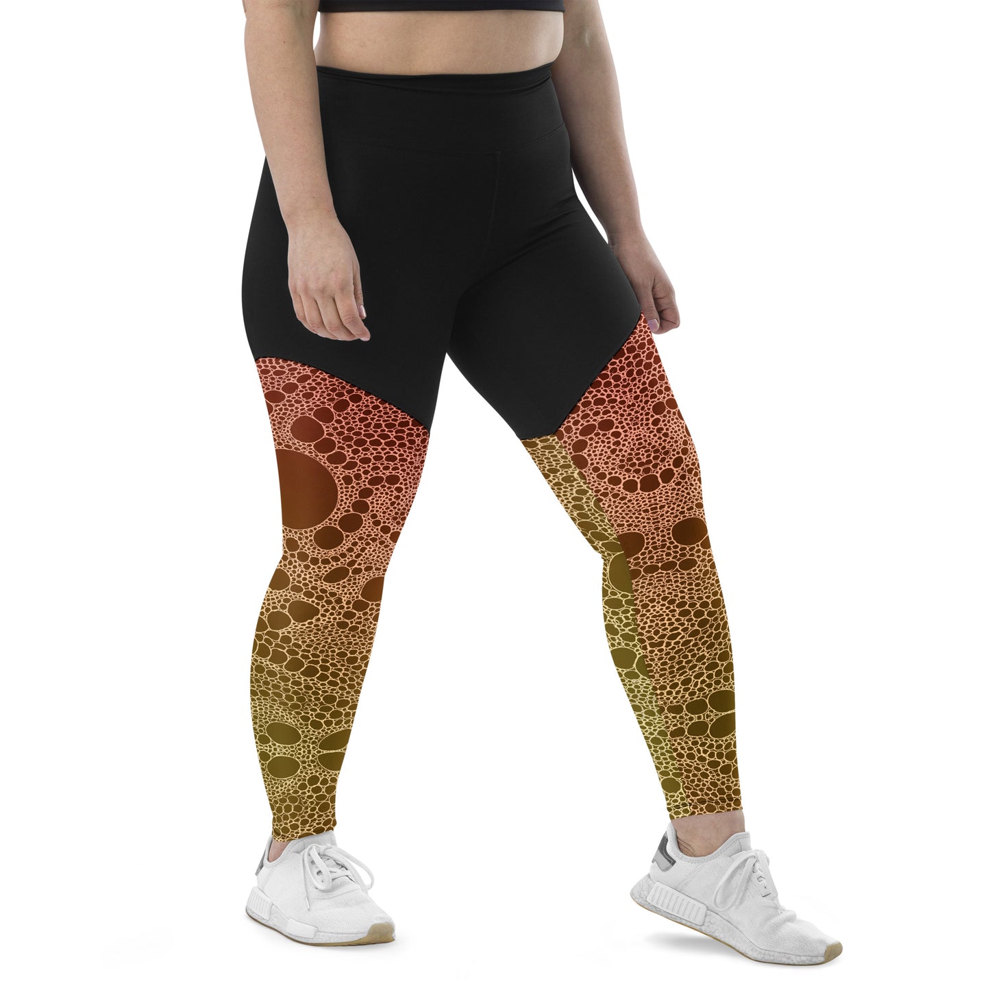 Lost In Circles Sunrise Sports Leggings