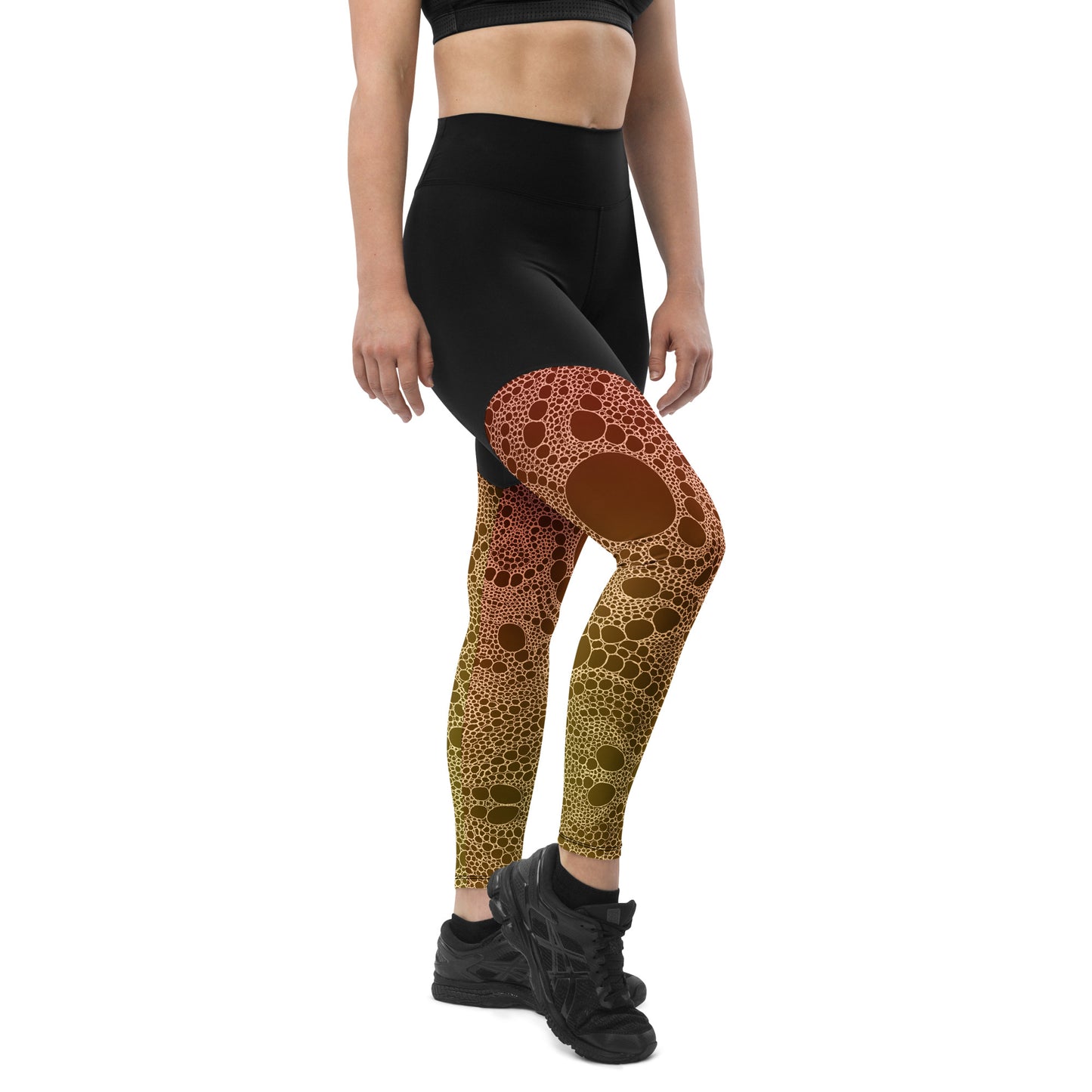 Lost In Circles Sunrise Sports Leggings