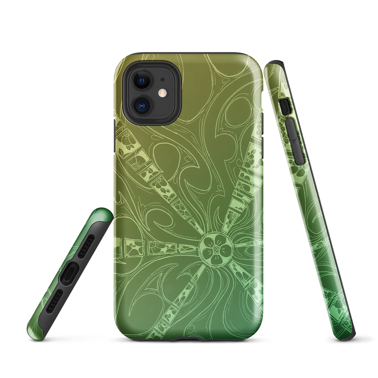 Flowers Gecko Green Tough Case for iPhone®