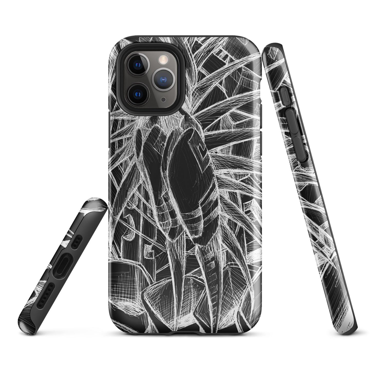 Sketch Black Tough Case for iPhone®