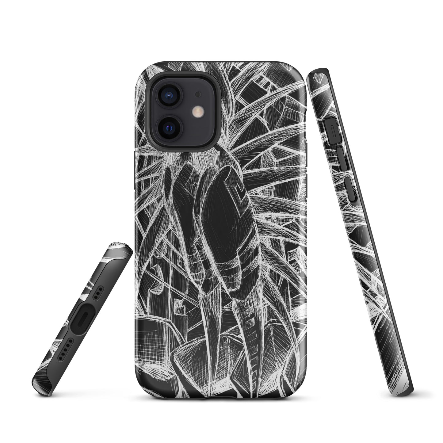 Sketch Black Tough Case for iPhone®