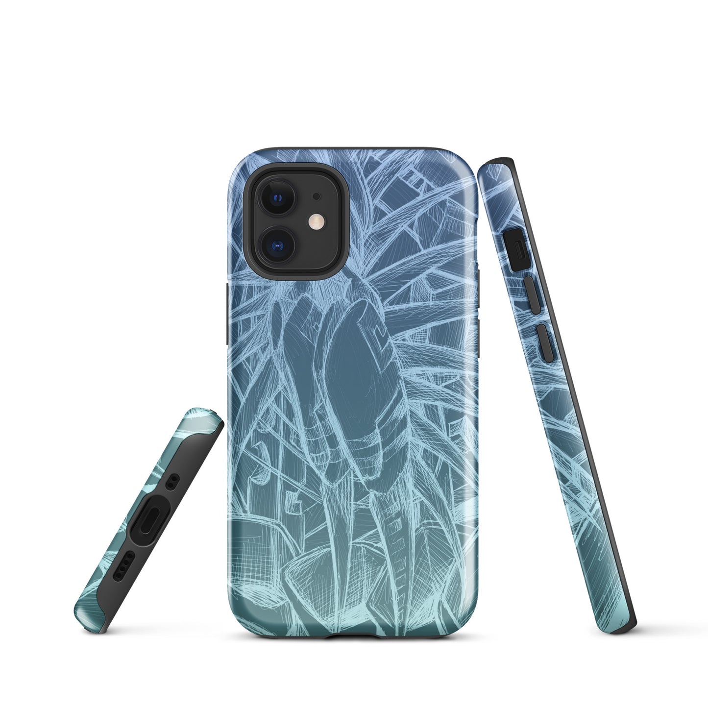 Sketch Sky Blue Tough Case for iPhone®