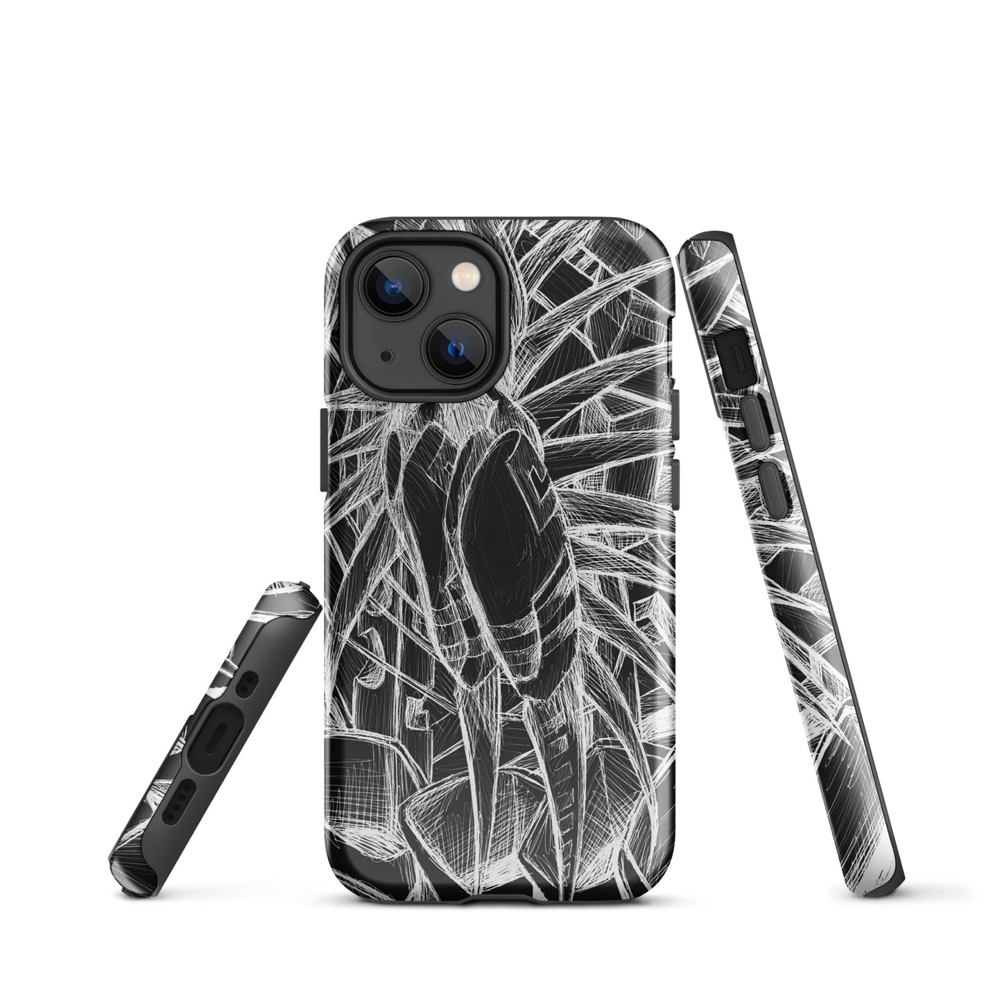 Sketch Black Tough Case for iPhone®