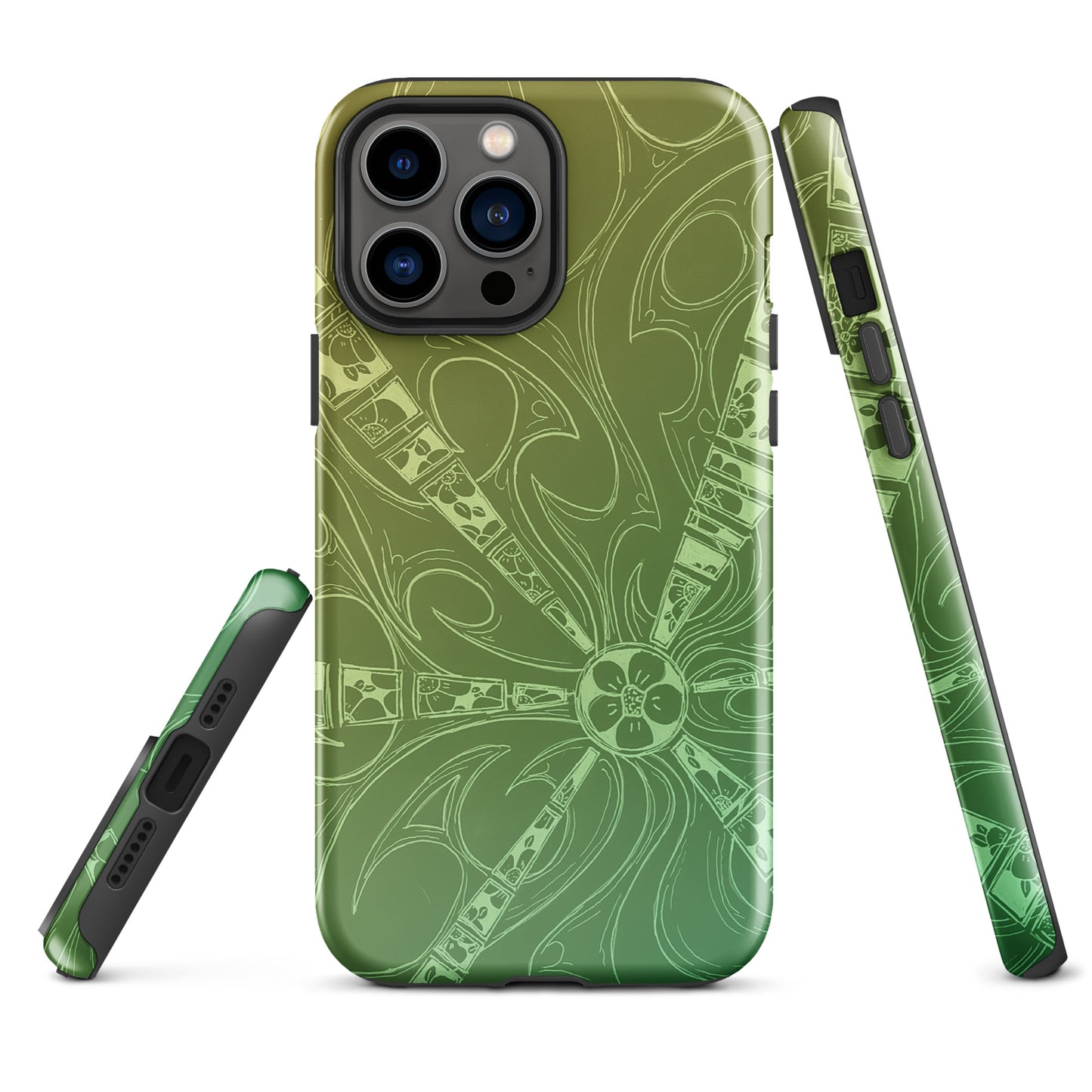 Flowers Gecko Green Tough Case for iPhone®