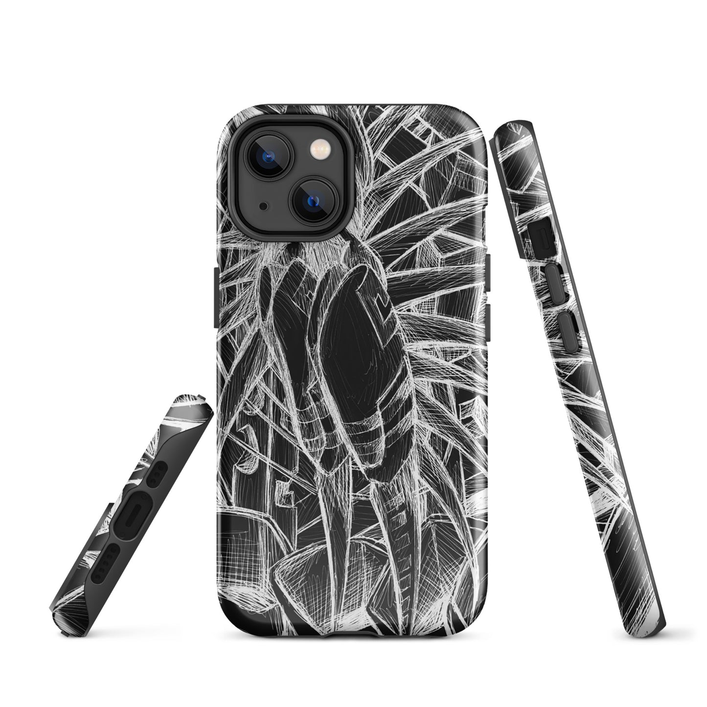 Sketch Black Tough Case for iPhone®