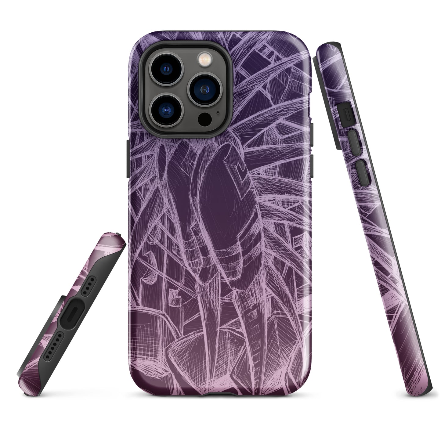 Sketch Orchid Bloom Tough Case for iPhone®