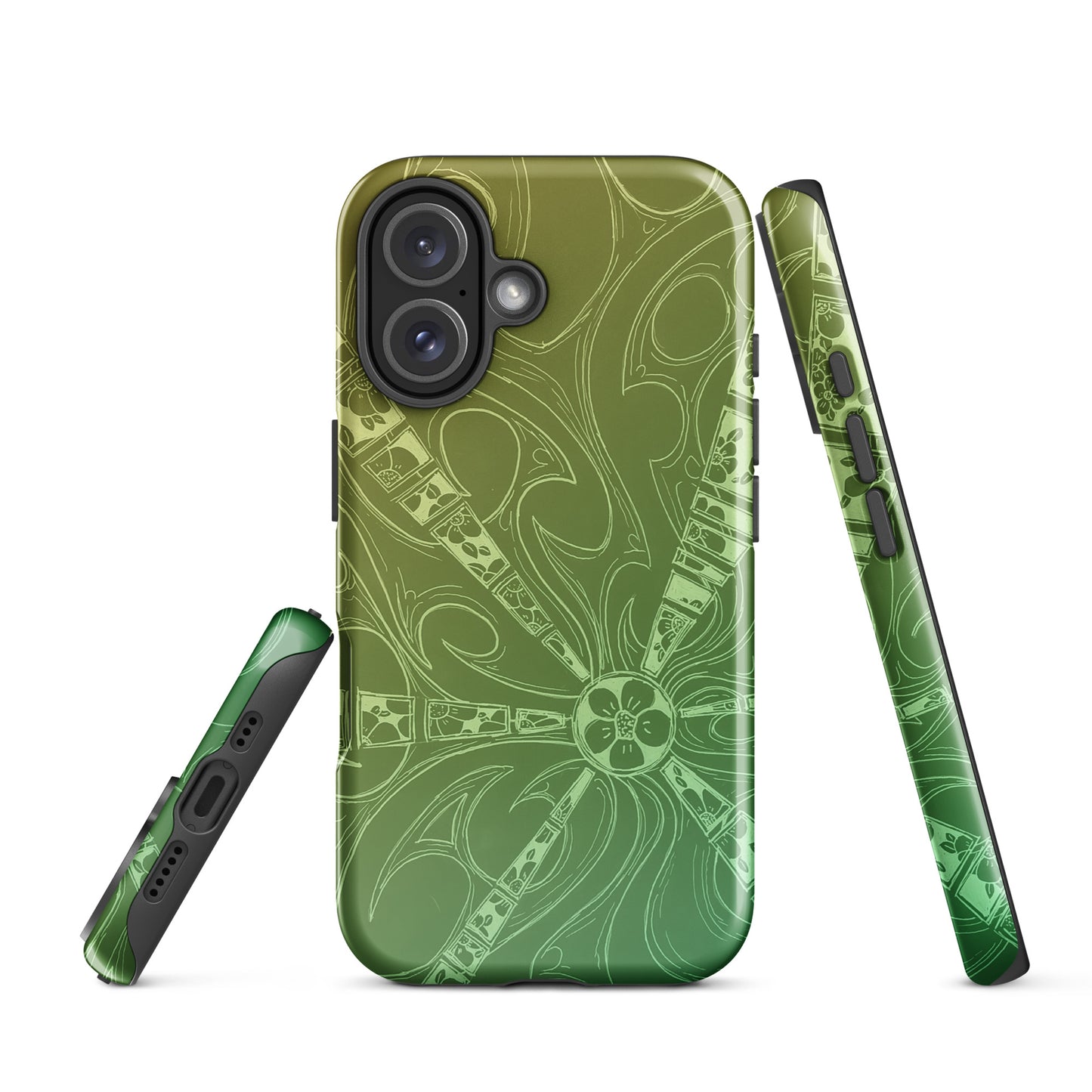 Flowers Gecko Green Tough Case for iPhone®