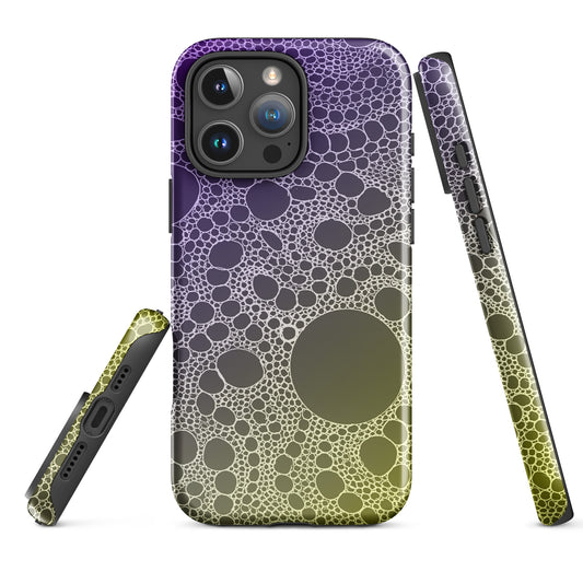 Lost In Circles Purple and Gold Tough Case for iPhone®