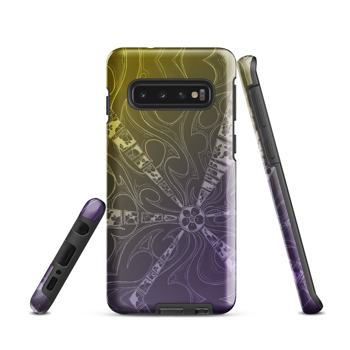 Flowers Purple and Gold Tough case for Samsung®