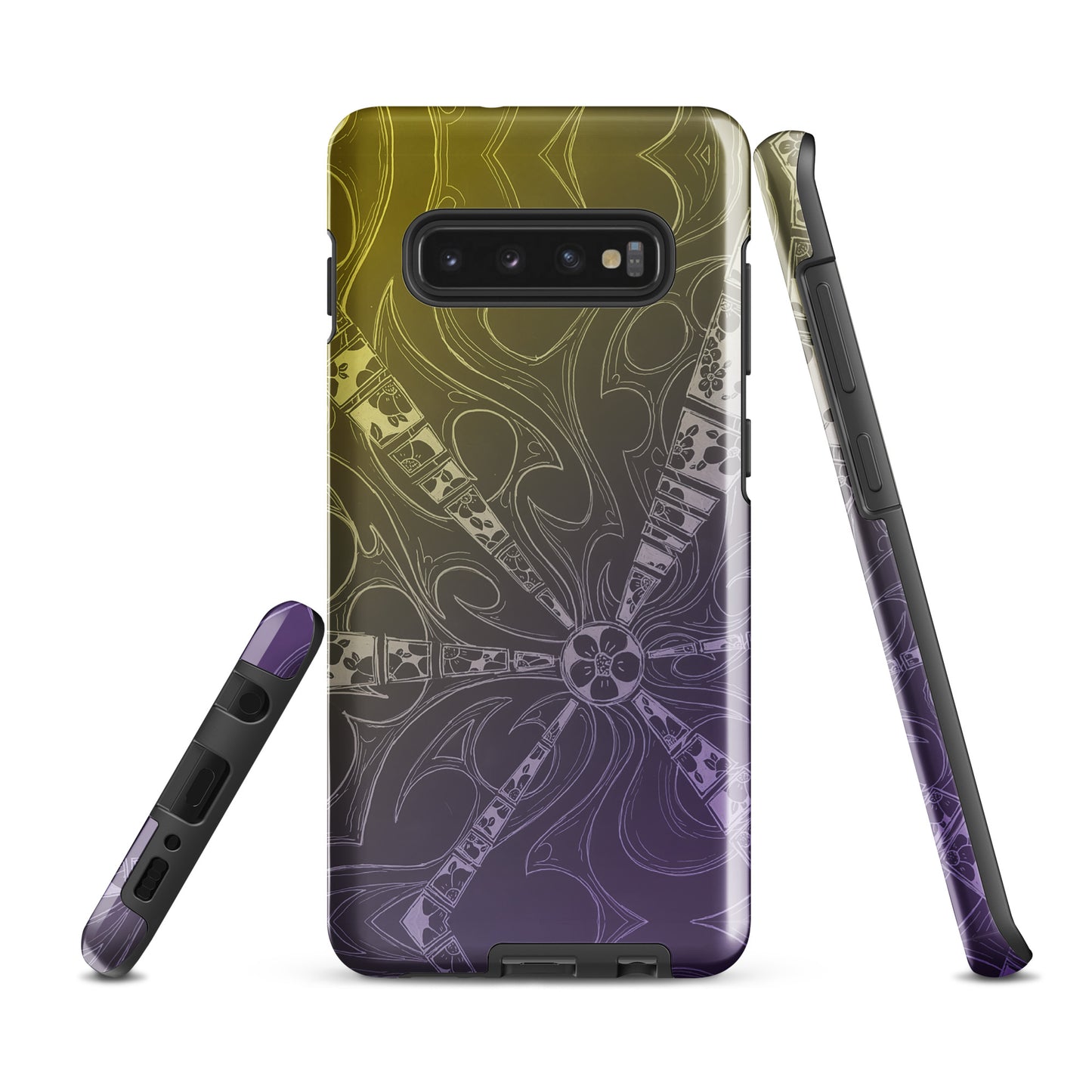 Flowers Purple and Gold Tough case for Samsung®