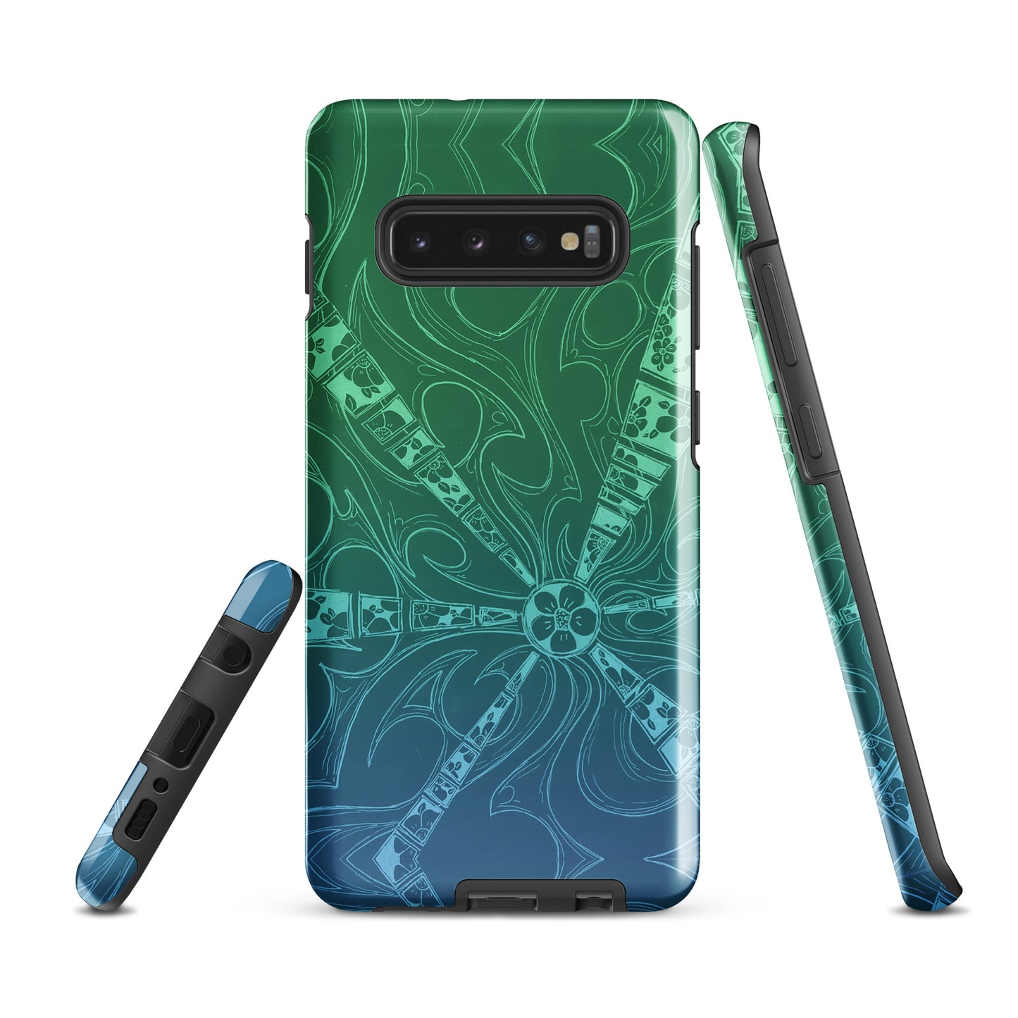 Flowers Ocean Blue Tough case for Samsung®