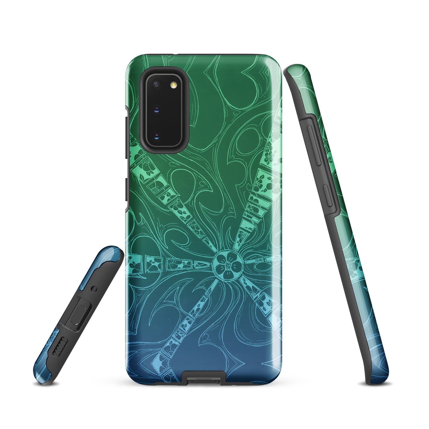 Flowers Ocean Blue Tough case for Samsung®