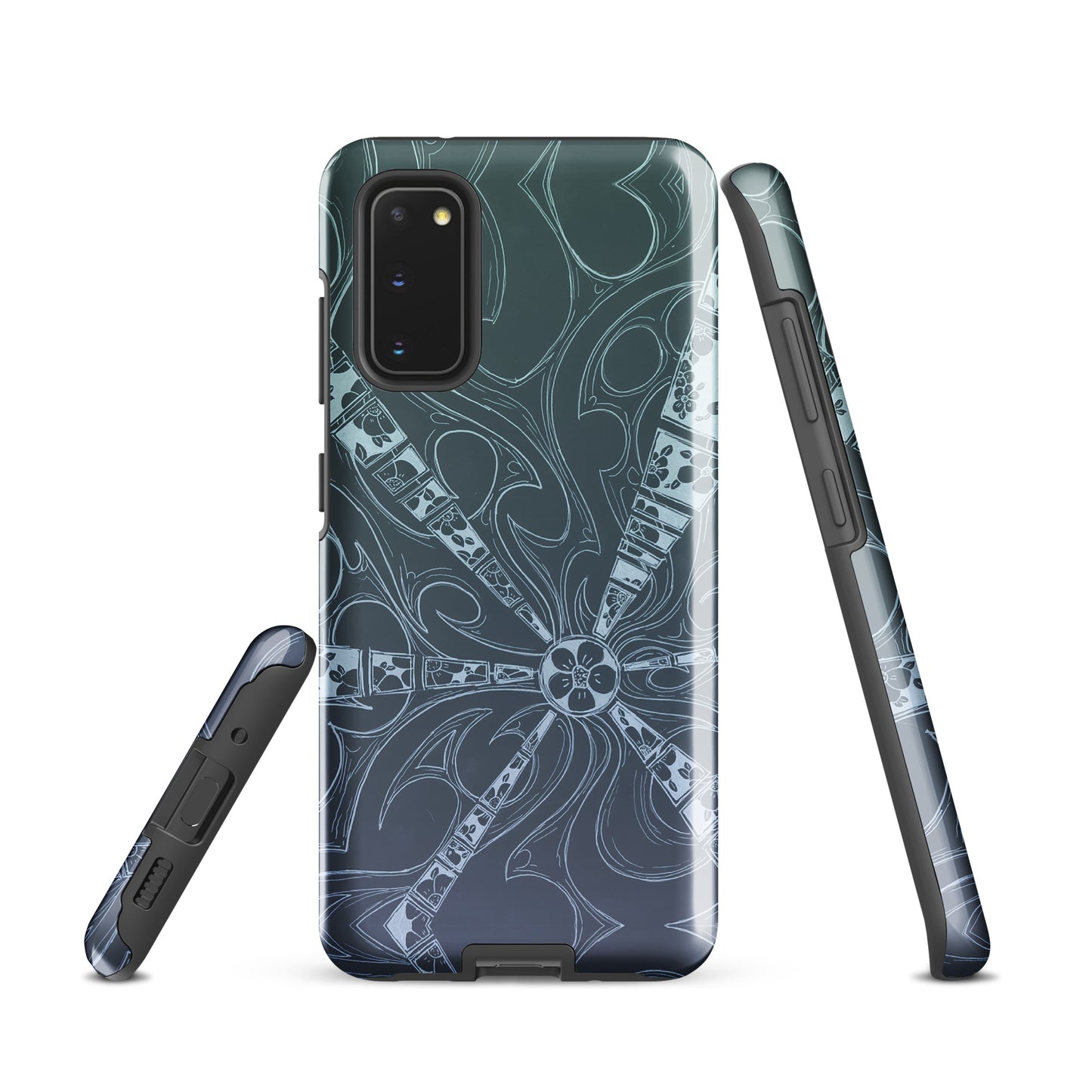 Flowers Ocean Blue Tough case for Samsung®