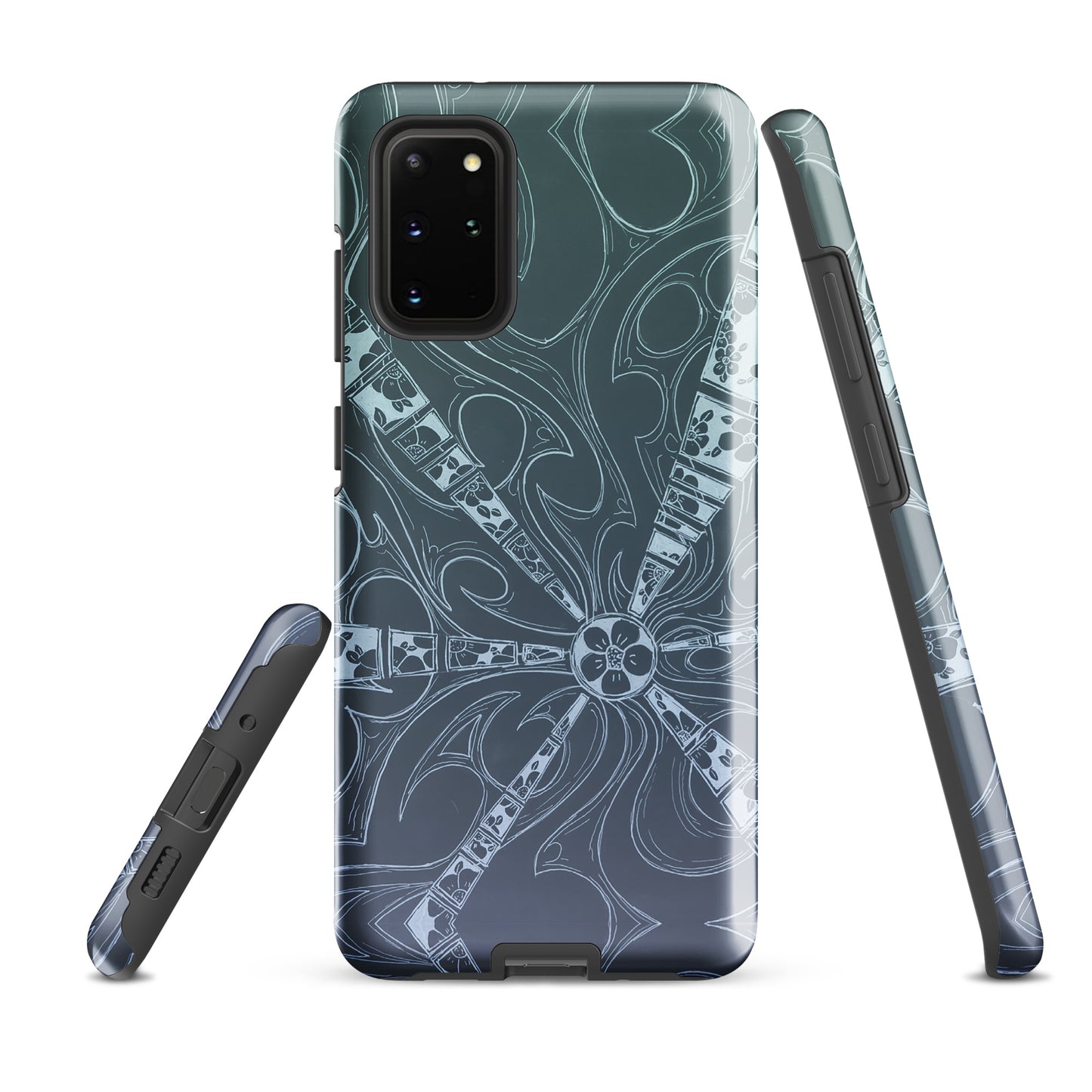 Flowers Ocean Blue Tough case for Samsung®