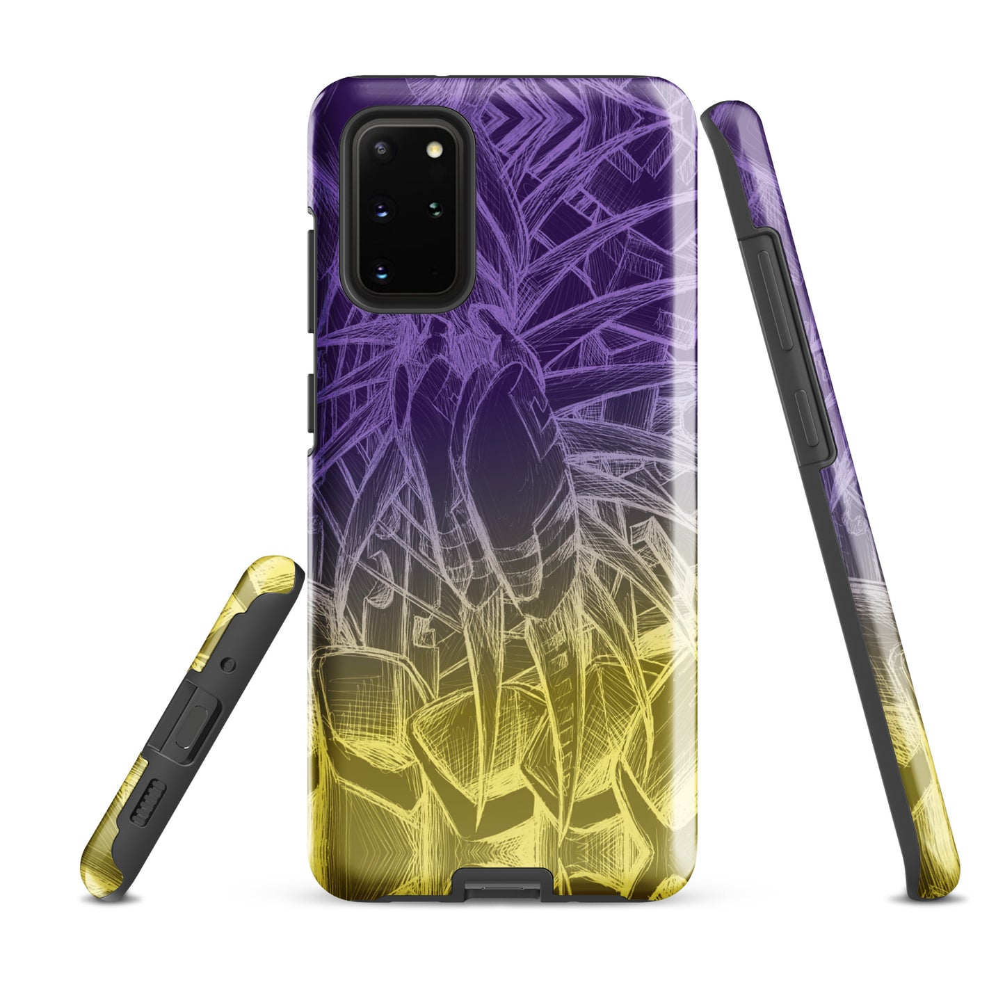 Sketch Purple and Gold Tough case for Samsung®