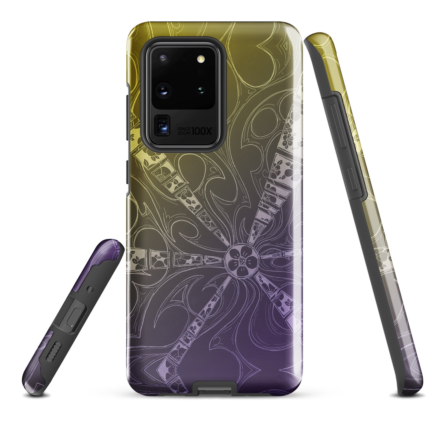 Flowers Purple and Gold Tough case for Samsung®