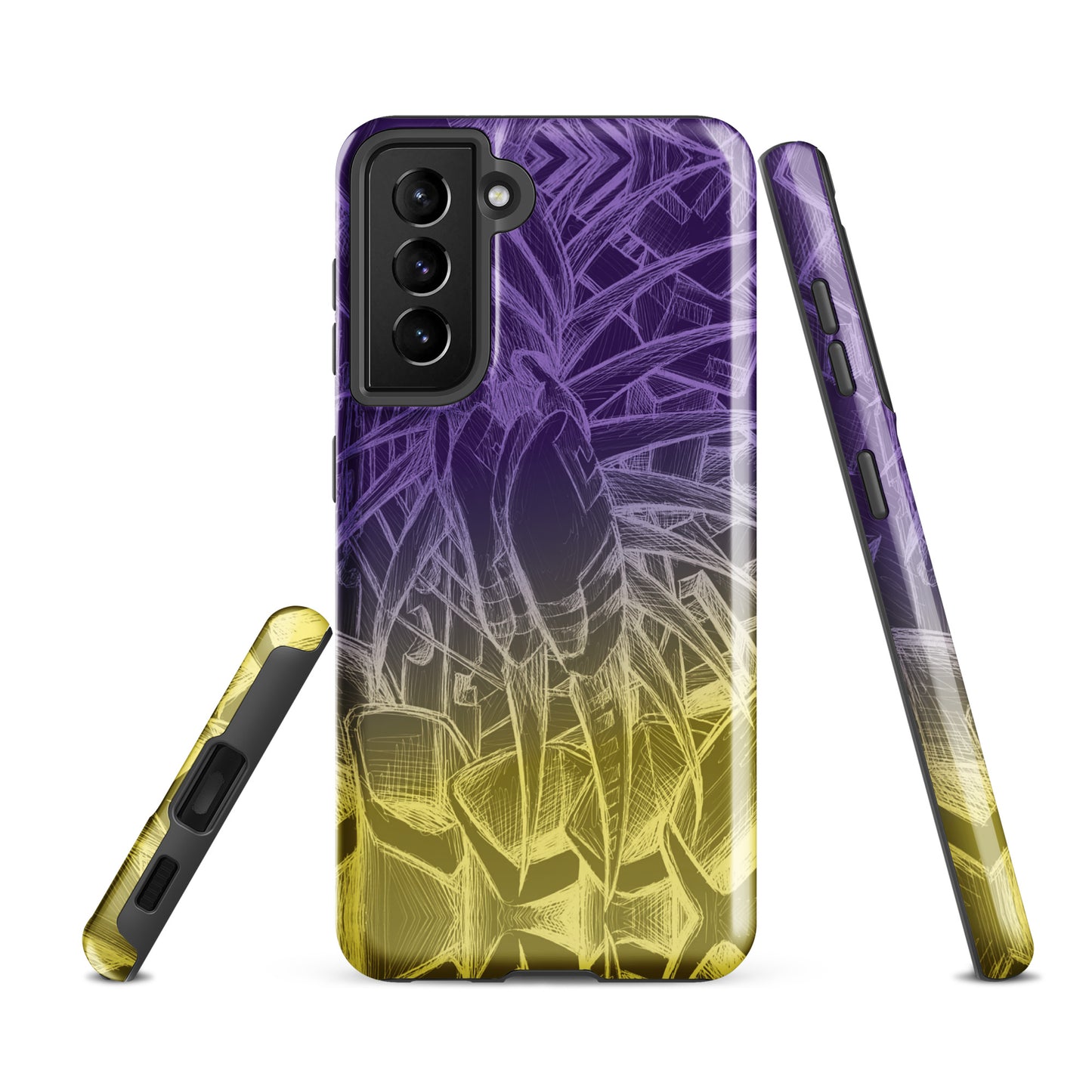 Sketch Purple and Gold Tough case for Samsung®