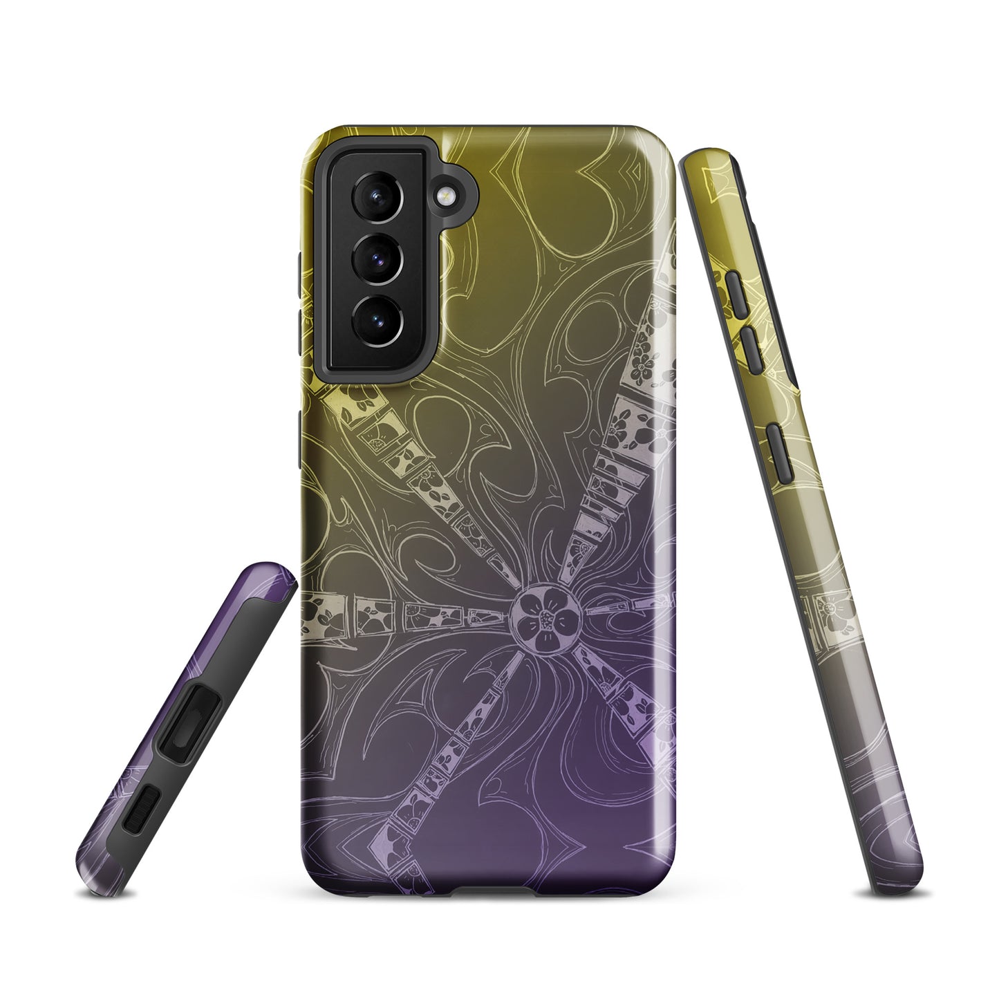 Flowers Purple and Gold Tough case for Samsung®